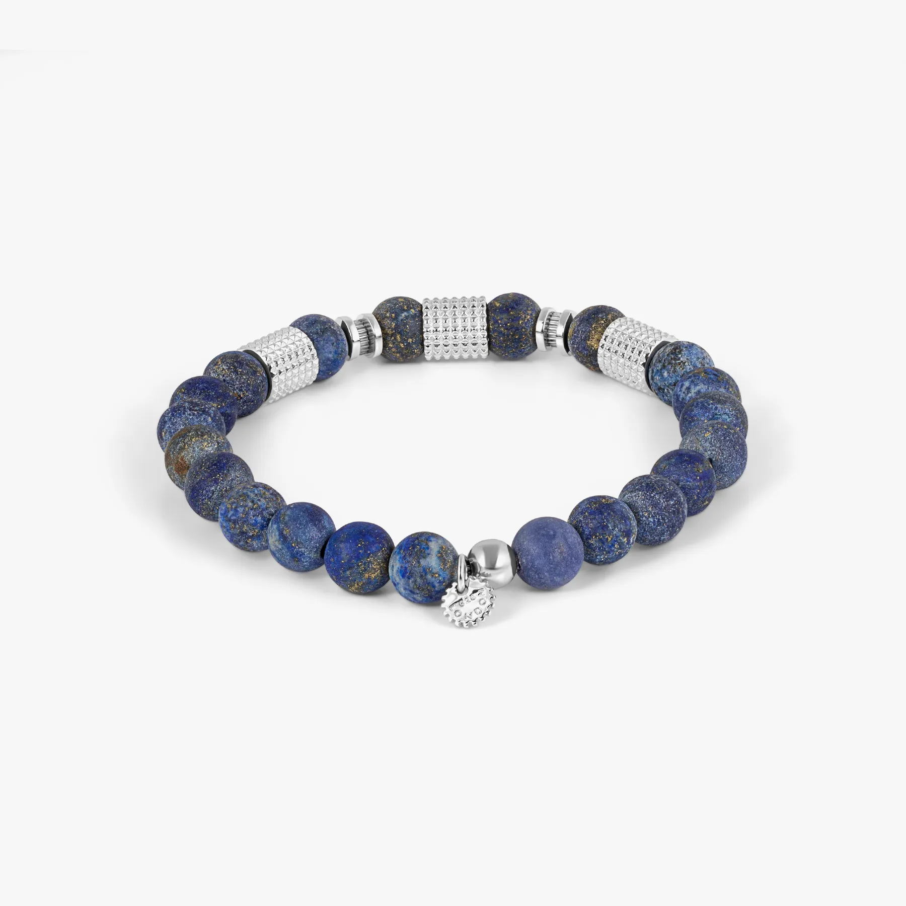 Giza Tubo Semi-Precious Bracelet In Rhodium Plated Sterling Silver With Lapis sold by Tateossian product image thumbnail 4
