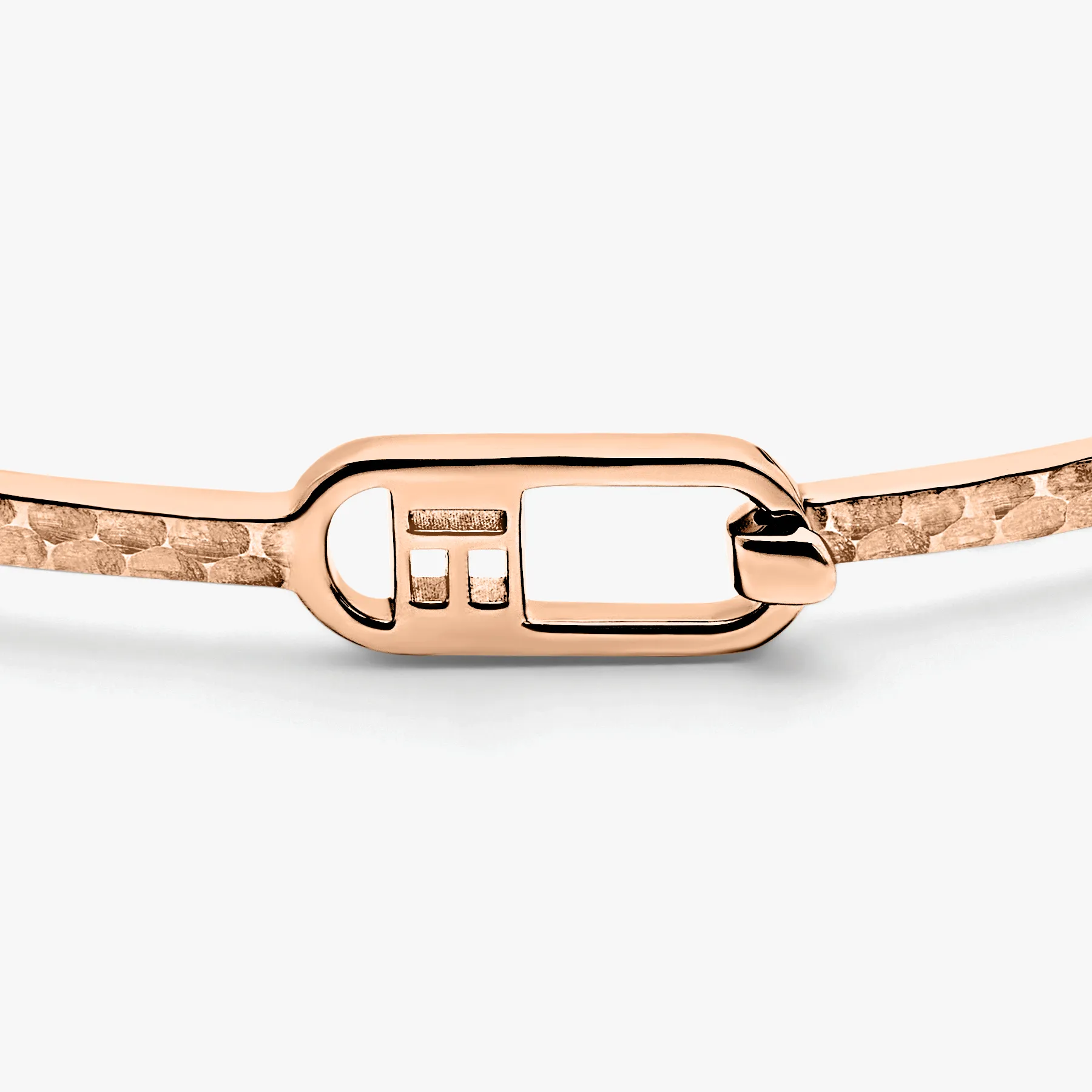 T-bangle in hammered 18k rose gold sold by Tateossian product image thumbnail 3