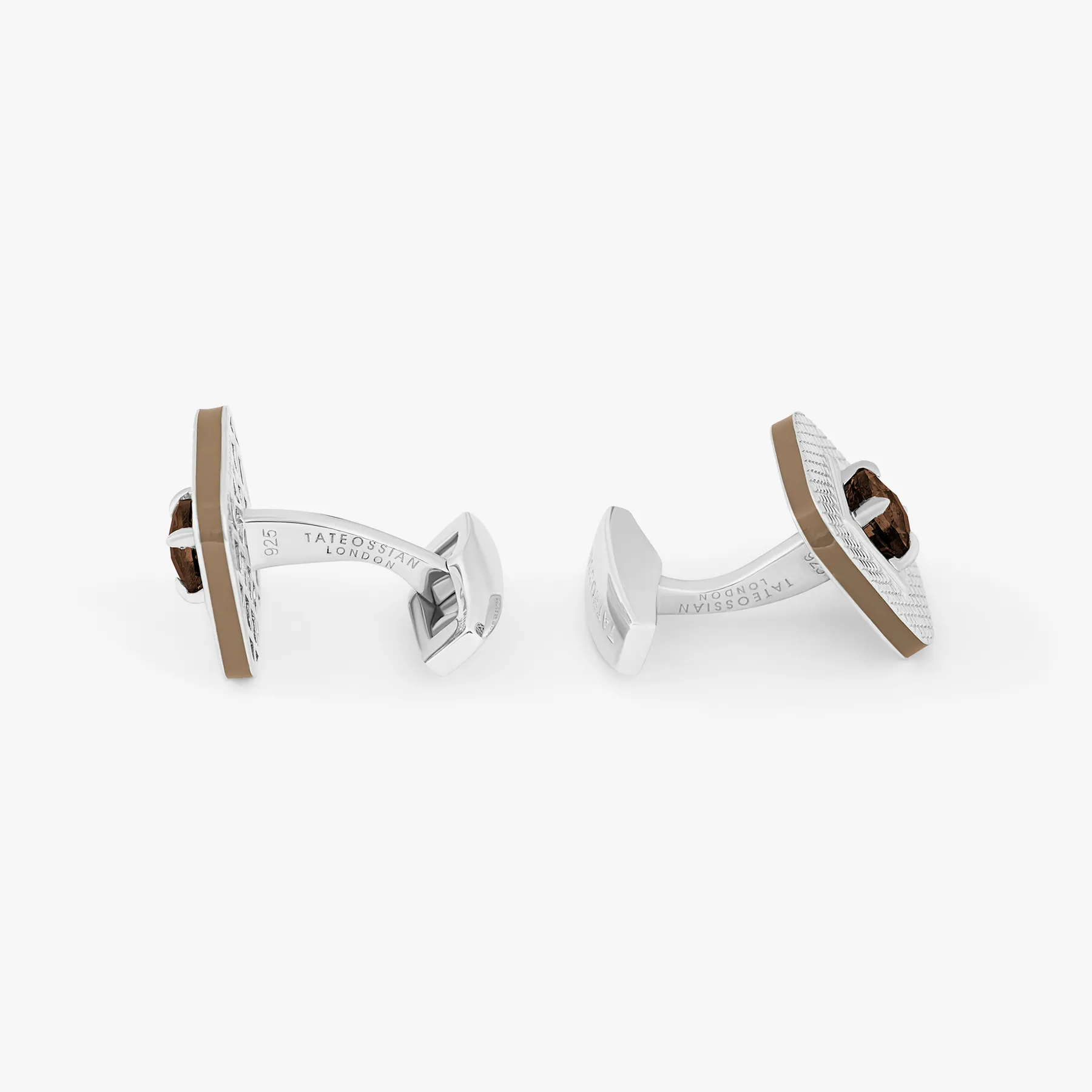 Refratto Cufflinks in Smokey Quartz sold by Tateossian product image thumbnail 3