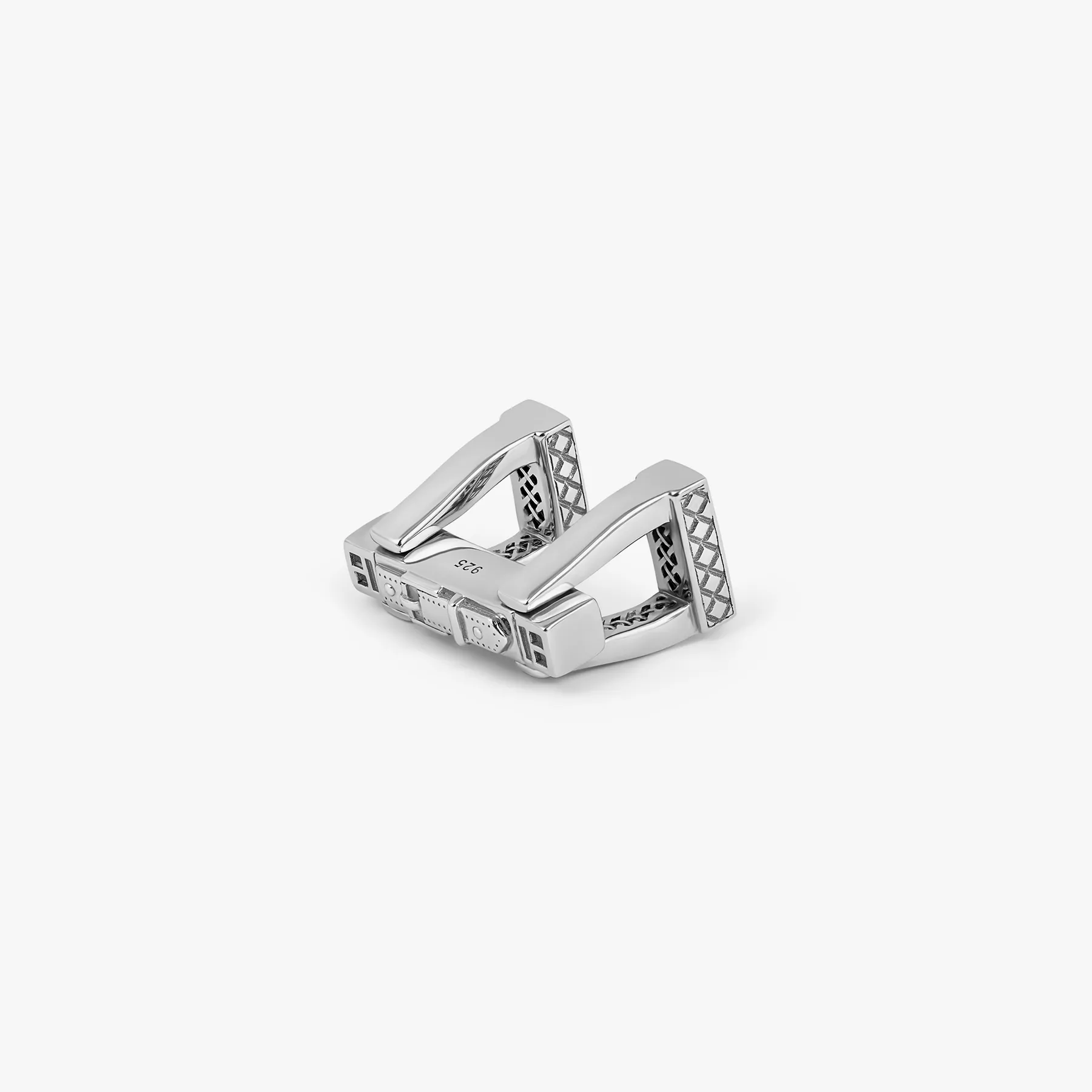 Ascot Cufflinks in Rhodium-Plated Silver sold by Tateossian product image thumbnail 5
