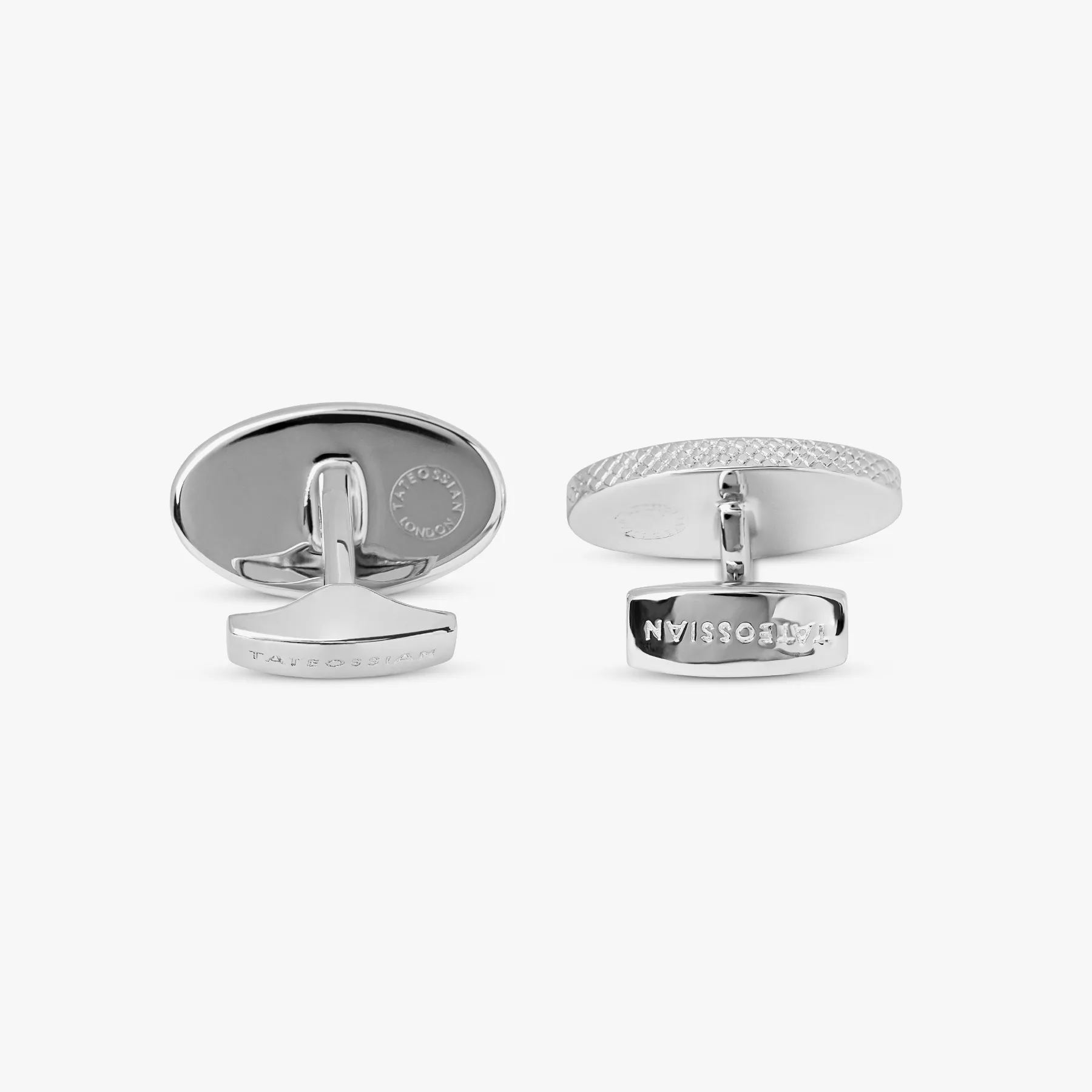 Rhodium plated sterling silver cufflinks sold by Tateossian product image thumbnail 3