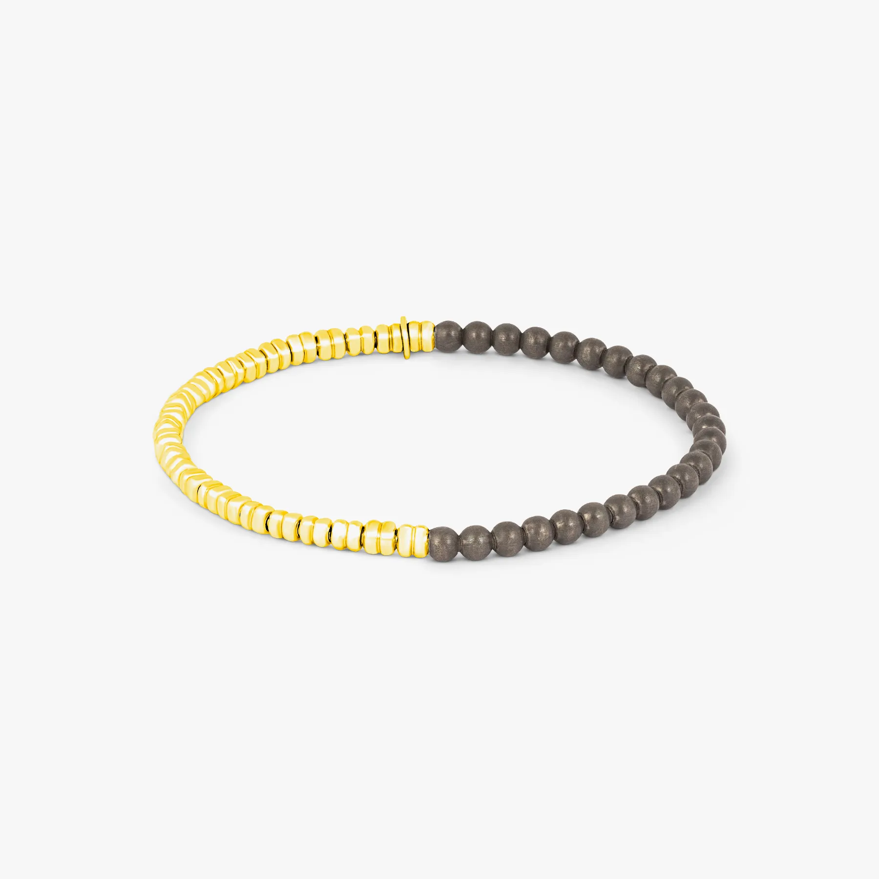 Santorini Bracelet In Yellow Gold & Grey Titanium sold by Tateossian