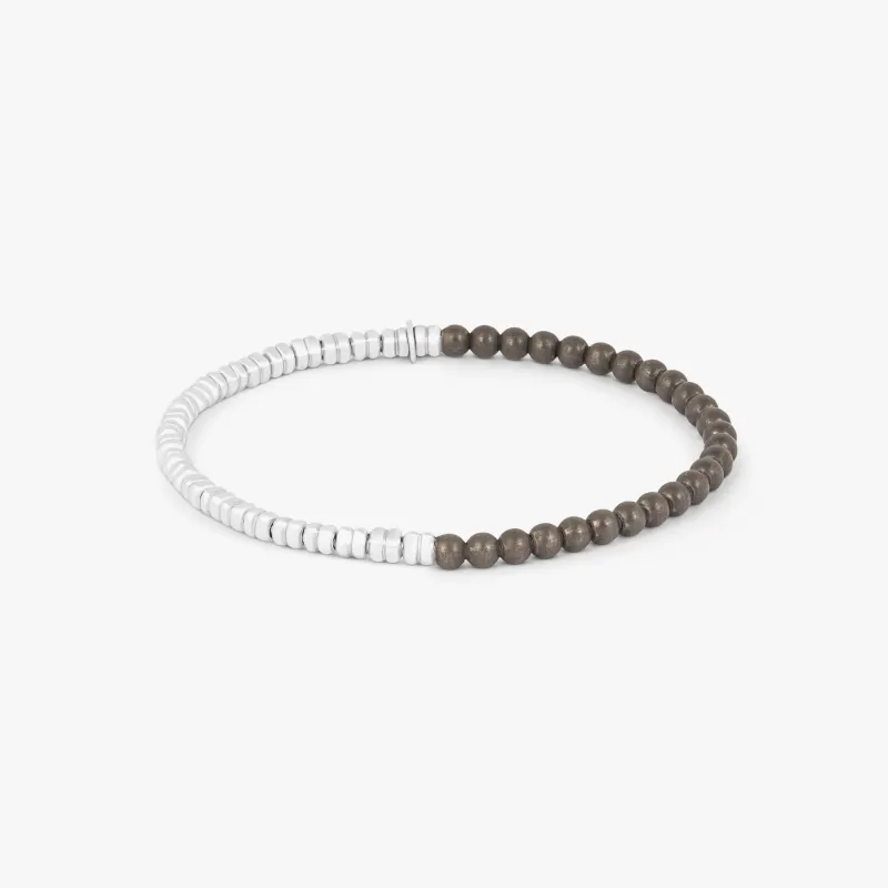 Santorini Bracelet In Silver & Grey Titanium sold by Tateossian