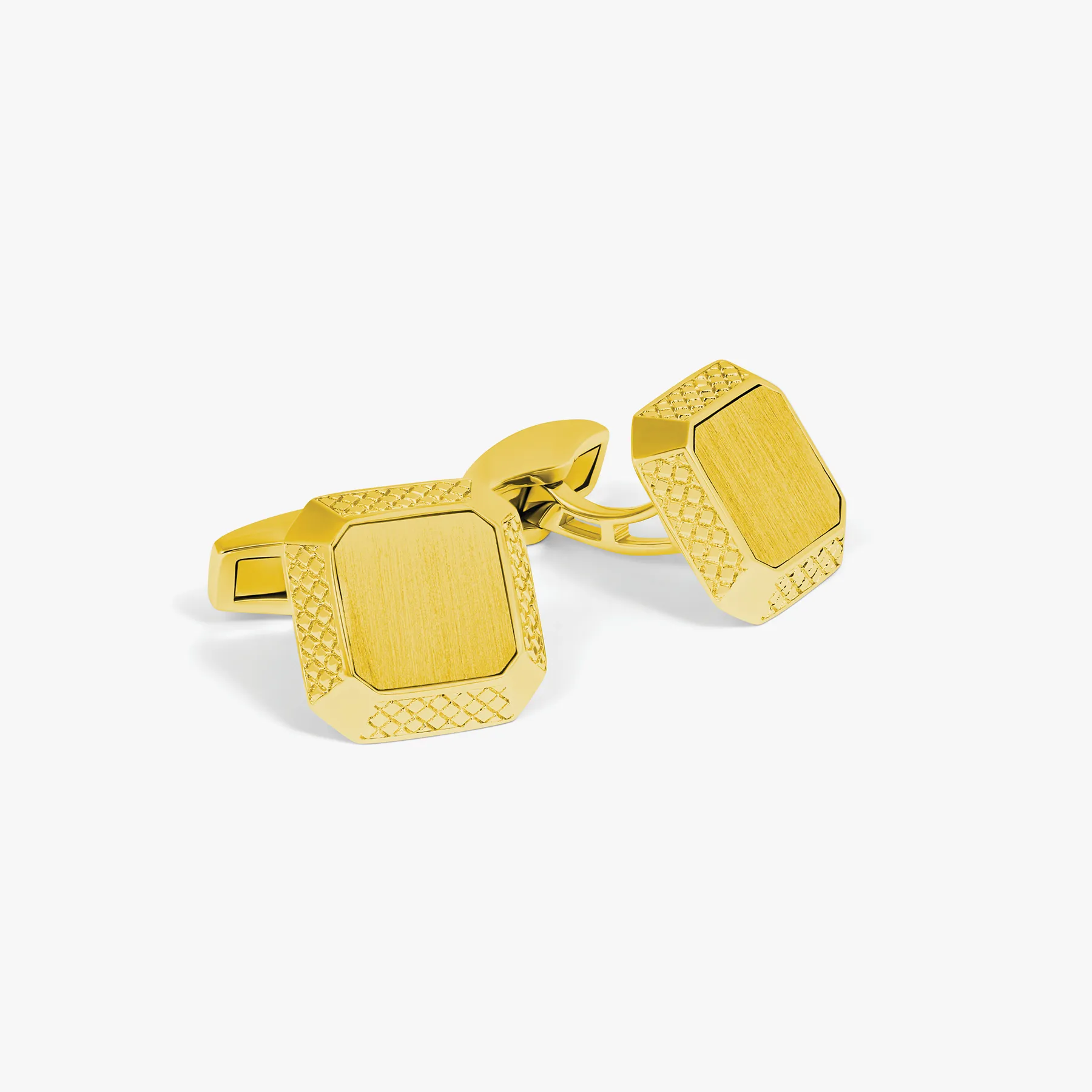 Signature Octo Cufflinks In Yellow Gold Plated sold by Tateossian