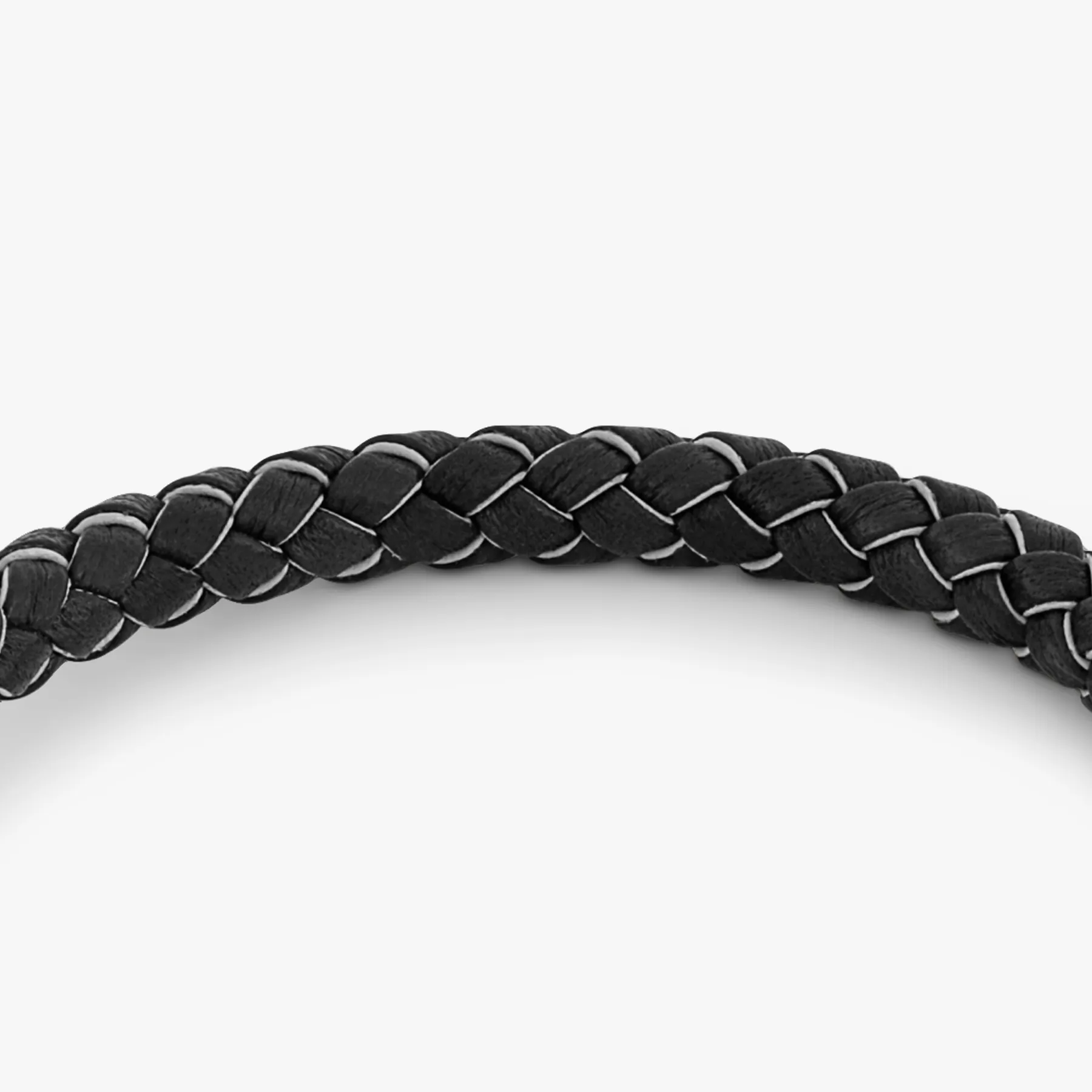 Click Tocco Bracelet In Black Rhodium Plated Silver with Black Italian Leather sold by Tateossian product image thumbnail 2