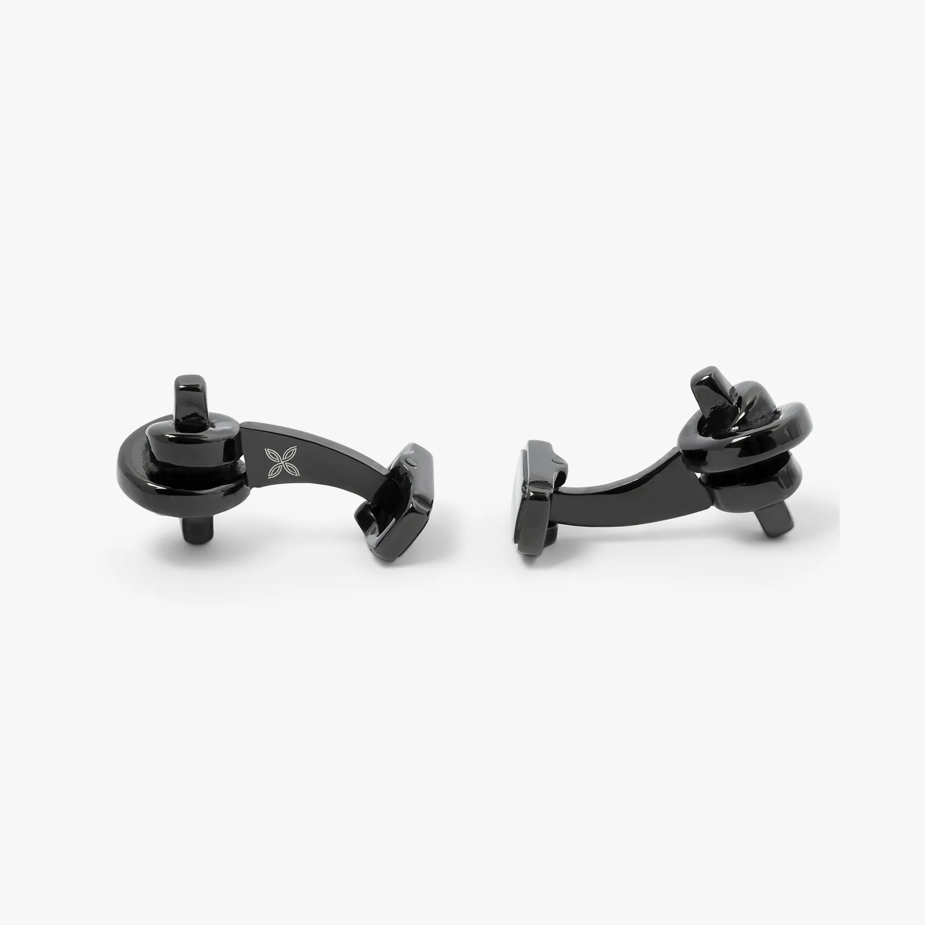 THOMPSON Black IP Twisted Knot cufflinks sold by Tateossian product image thumbnail 3