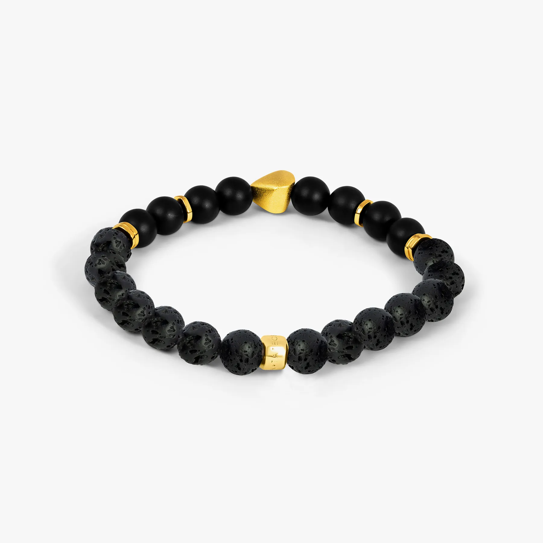 Black Yellow Gold Plated Nugget Bracelet sold by Tateossian product image thumbnail 2