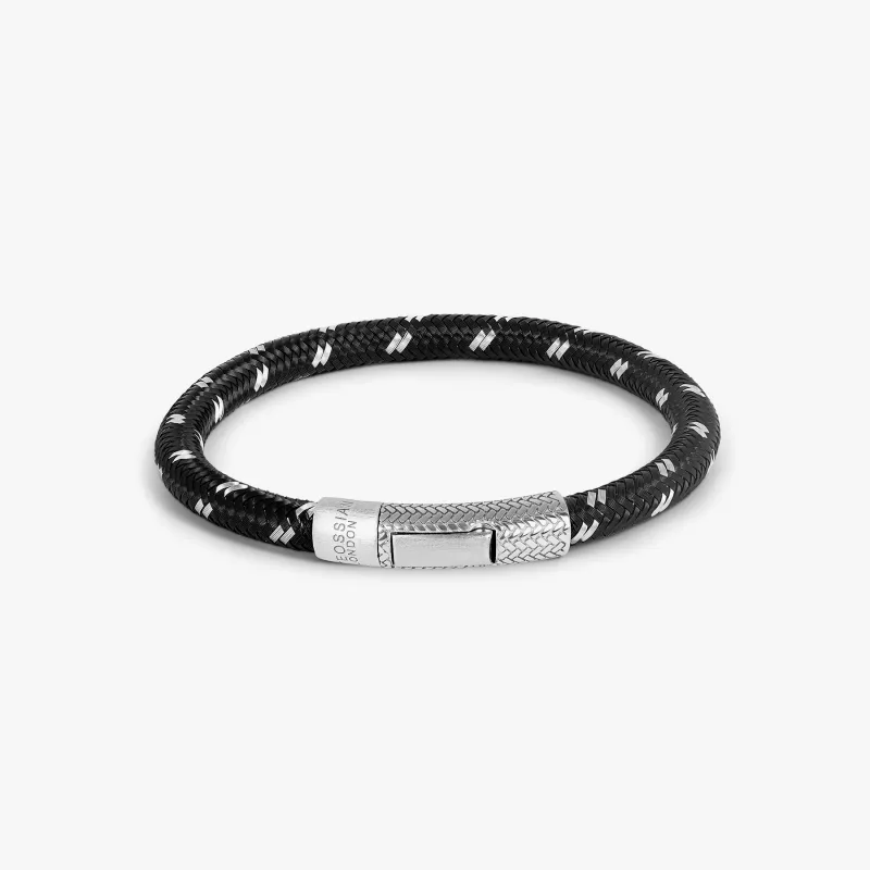 Charles Click Chalif Enamelled Copper Bracelet in Black Ruthenium Plated Silver made by Tateossian