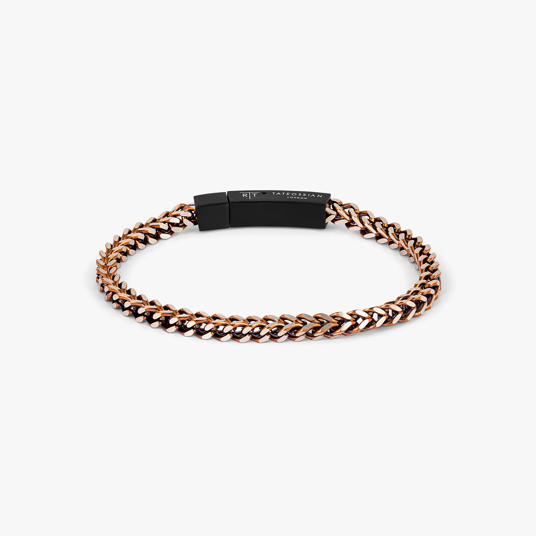 Chevron Click Bracelet In Matte Black Brown sold by Tateossian product image thumbnail 2