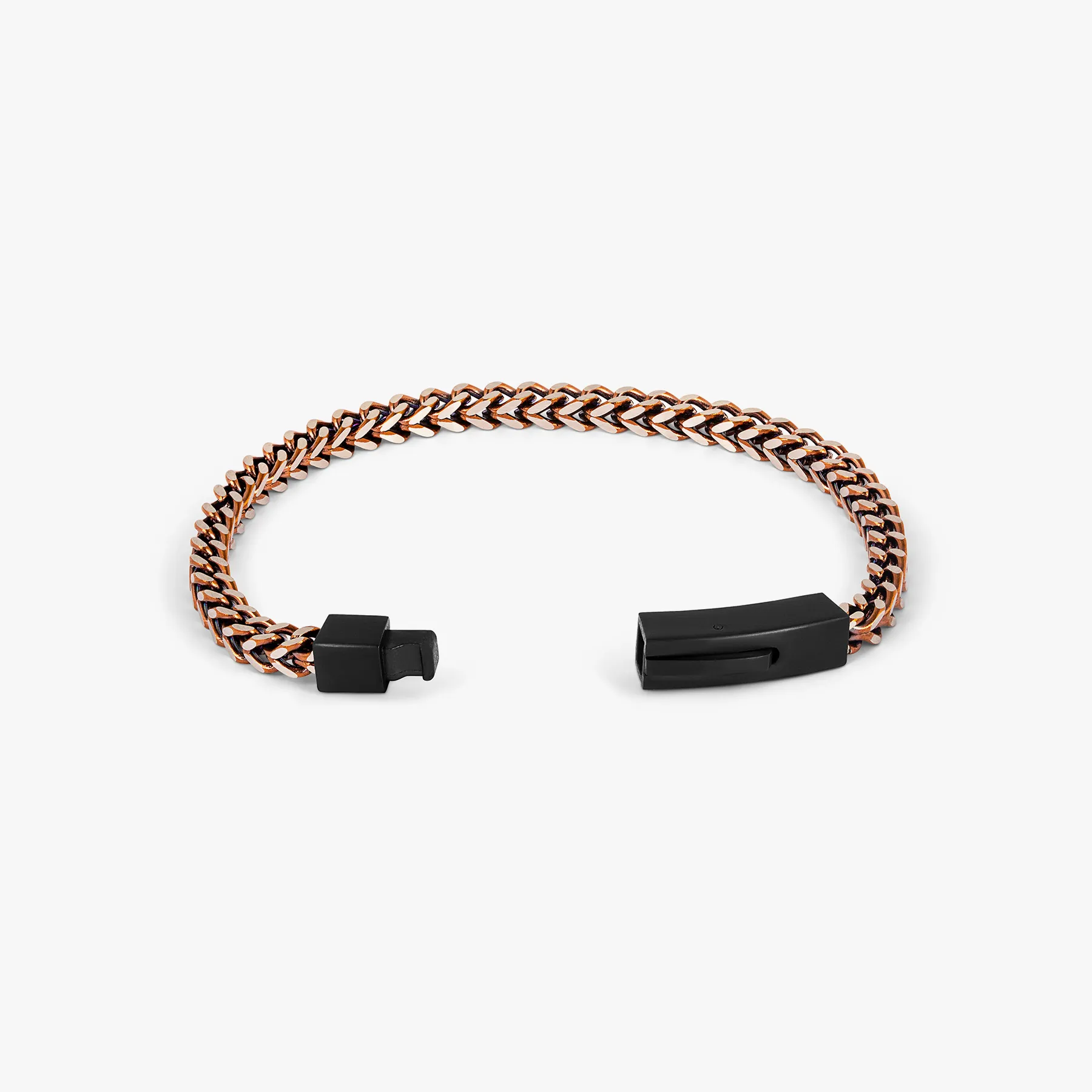 Chevron Click Bracelet In Matte Black Brown sold by Tateossian product image thumbnail 3