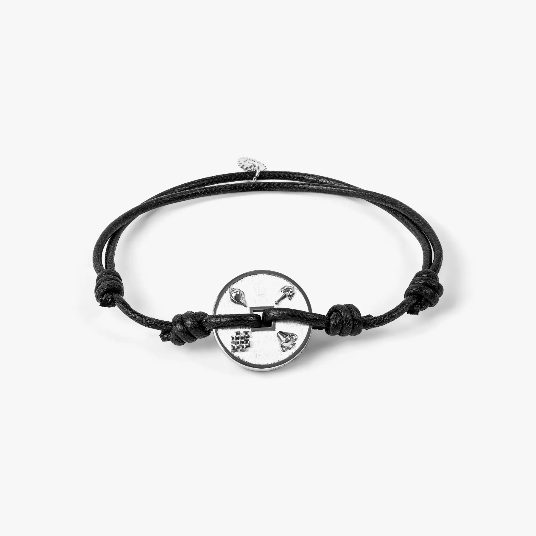 Lhasa Auspicious Coin Cord Bracelet In Black sold by Tateossian product image thumbnail 2