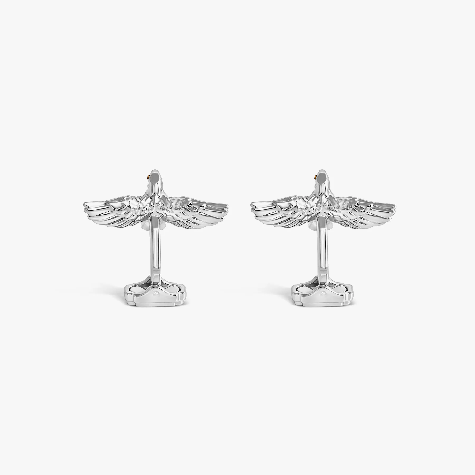 Thompson Eagle Cufflinks In Palladium plated Base Metal With Brown Swarovski Crystal sold by Tateossian product image thumbnail 2