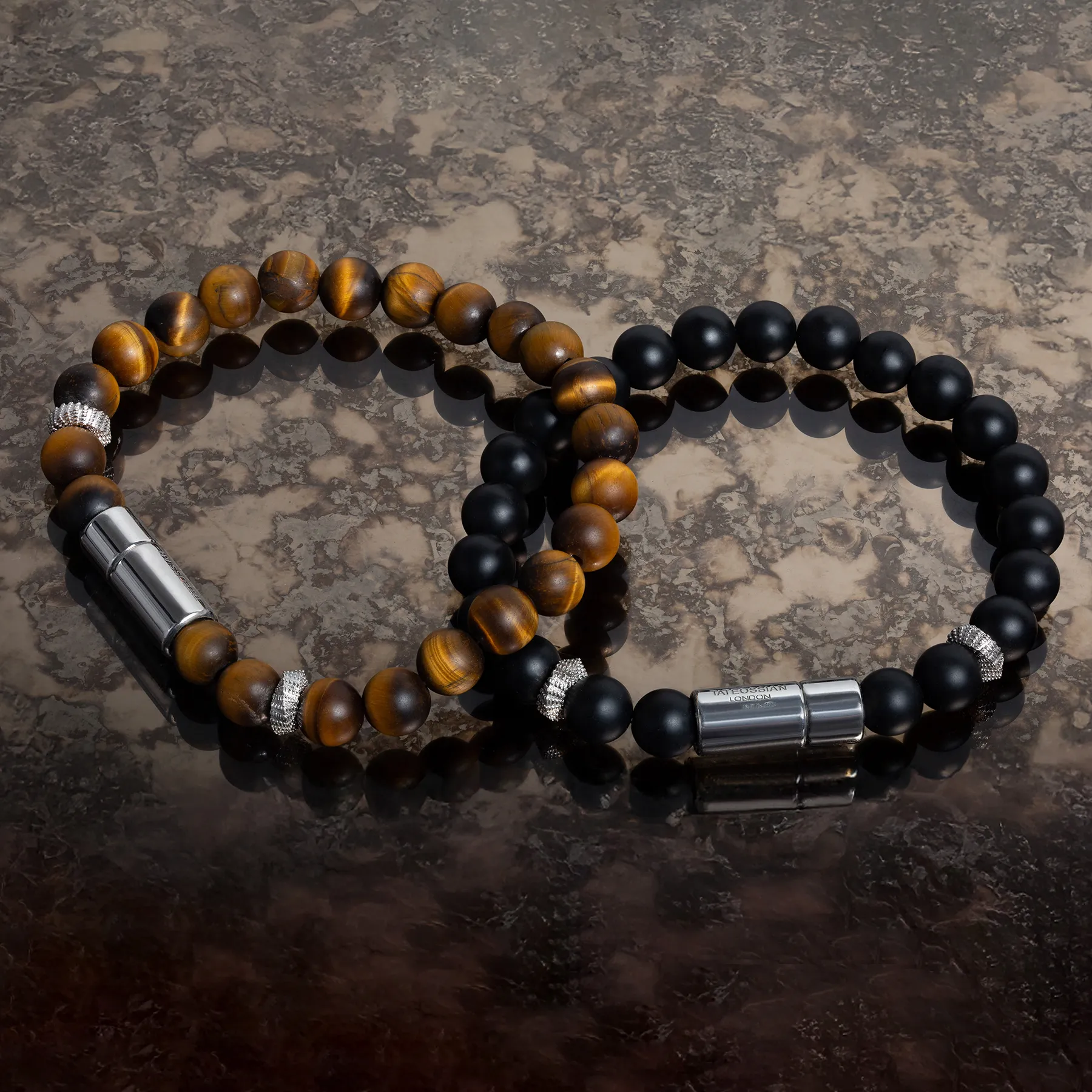 Pop Mobius Beaded Bracelet in Tiger Eye sold by Tateossian product image thumbnail 4