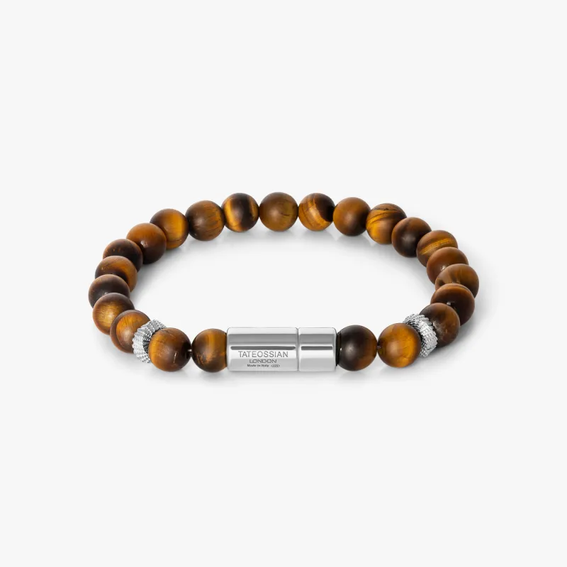 Pop Mobius Beaded Bracelet in Tiger Eye sold by Tateossian