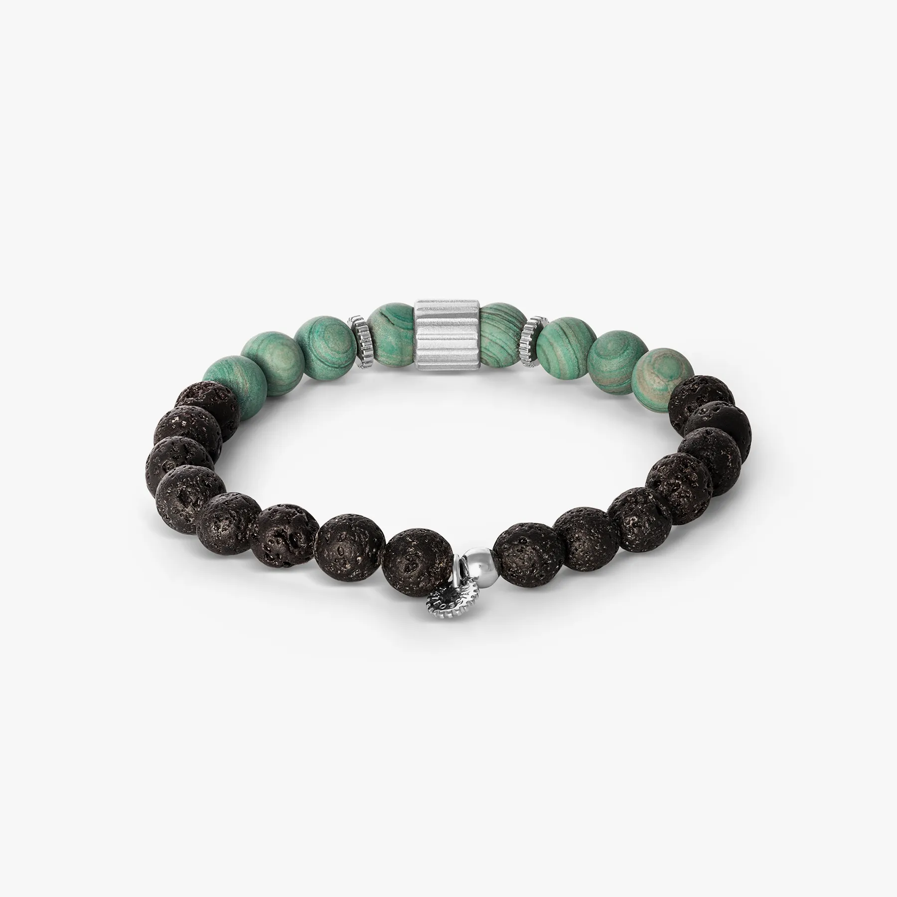 Rigato Lava Beaded Bracelet in Green Jasper sold by Tateossian product image thumbnail 2