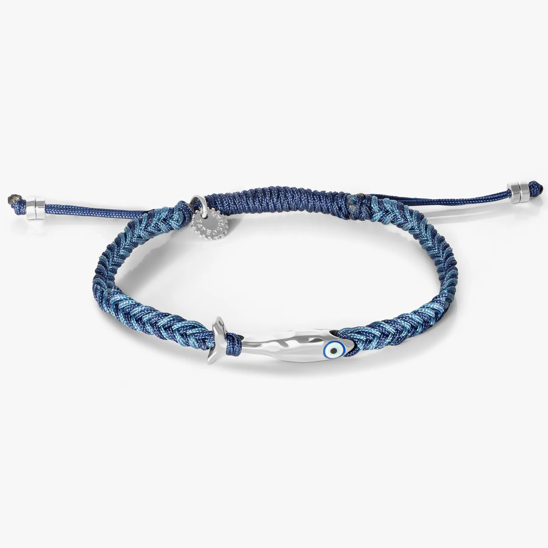 Feng Shui Fish Macrame Bracelet in Blue sold by Tateossian