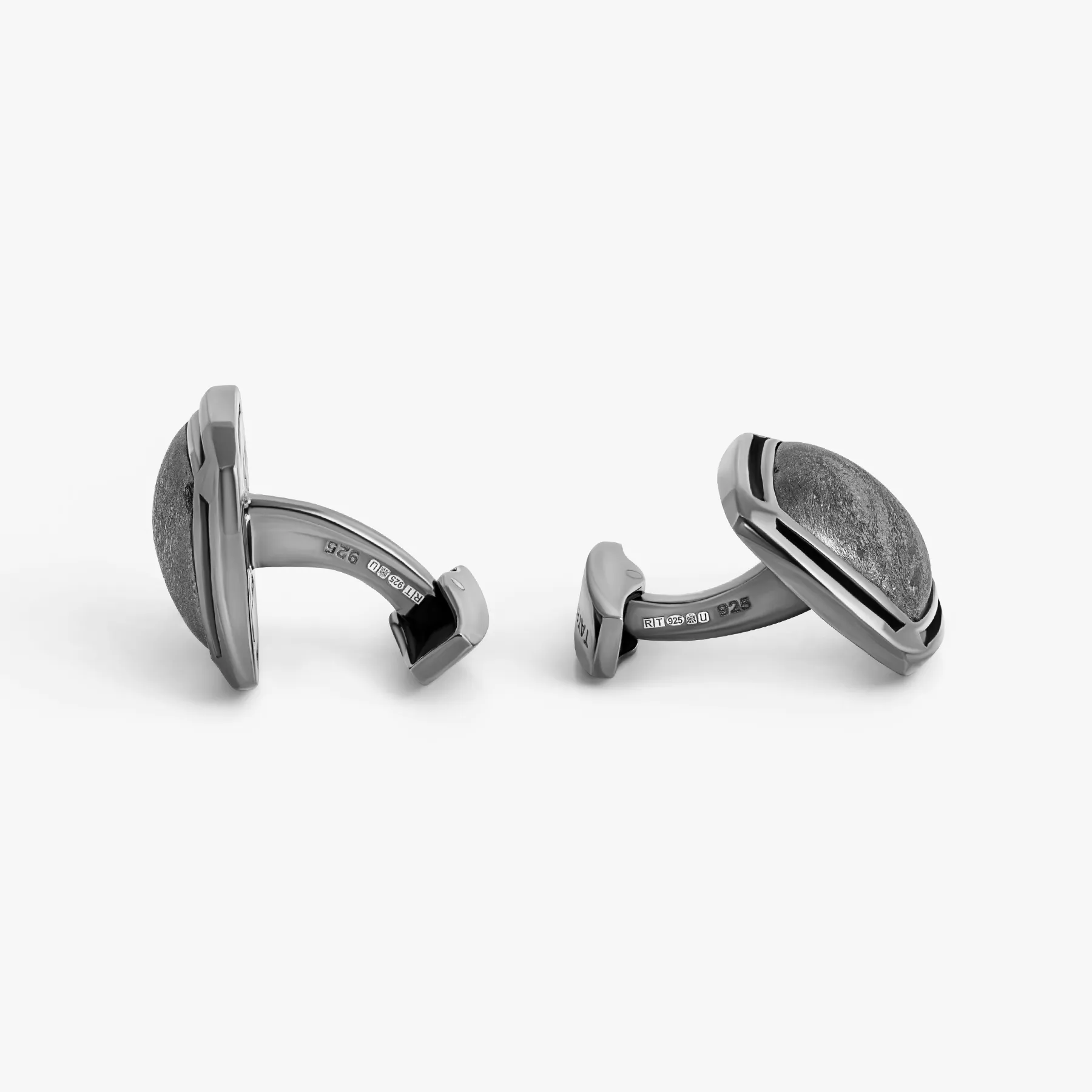 Specular Hematite cufflinks in Sterling Silver (Limited Edition) sold by Tateossian product image thumbnail 3