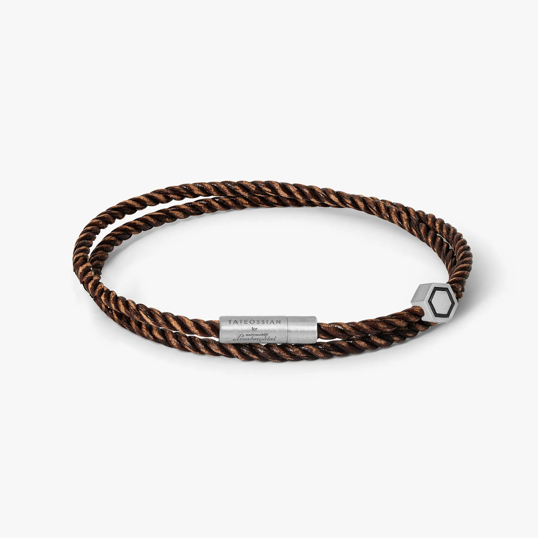 Automobili Lamborghini Hex Mini Pop Pelle In Brown sold by Tateossian