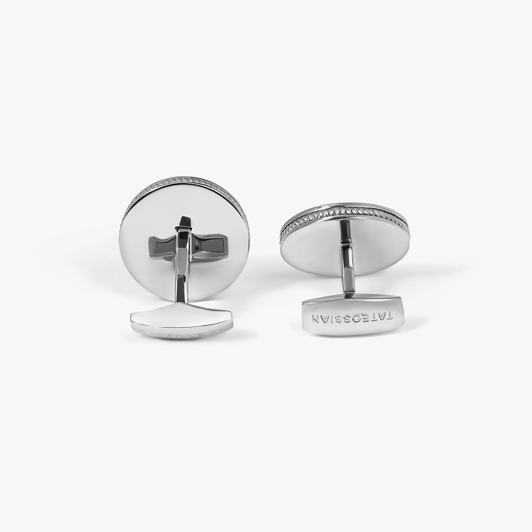 Silver Rhodium Plated Silver Auspicious Coin Cufflinks sold by Tateossian product image thumbnail 3