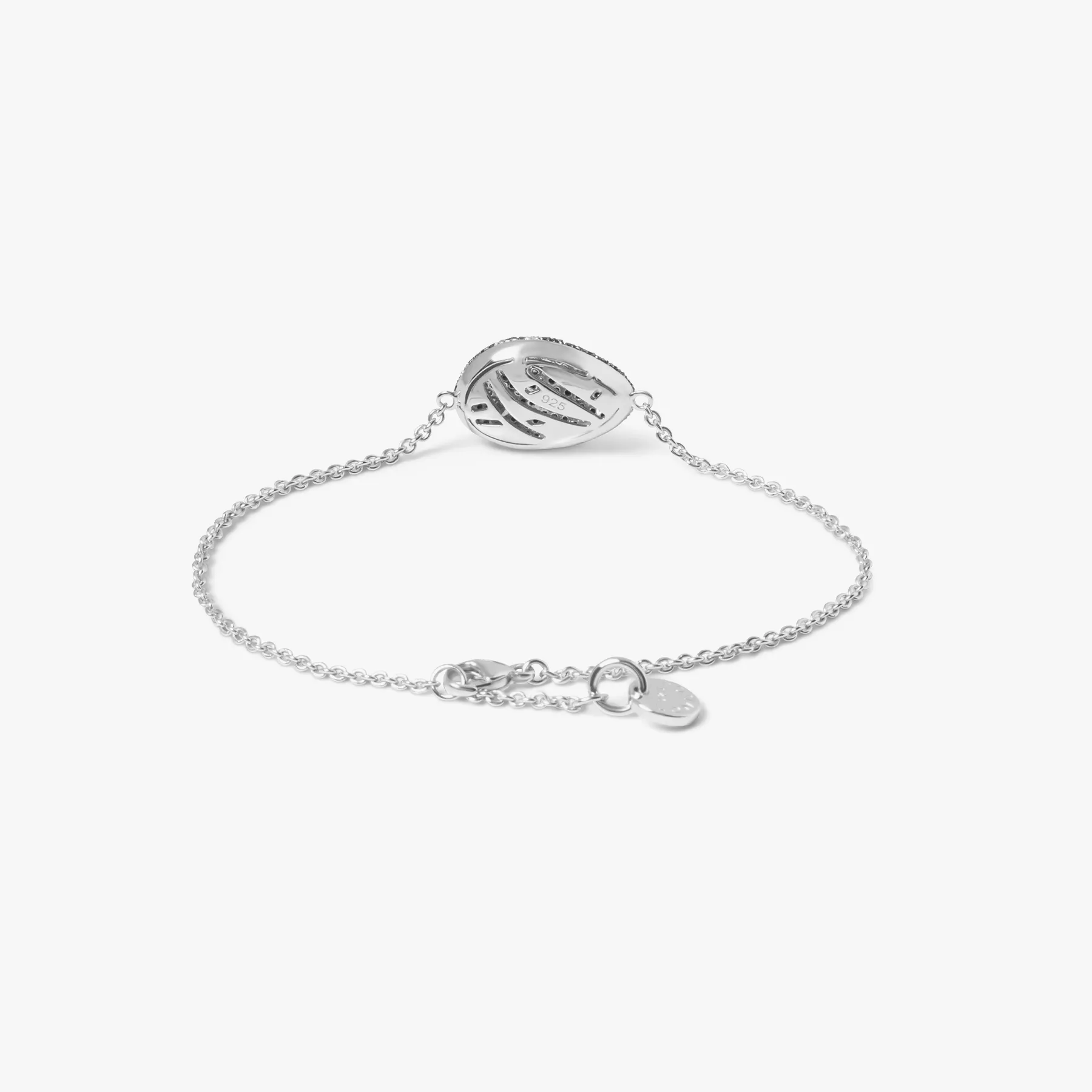 Pebble Bracelet In Sterling Silver with Black and White Diamonds sold by Tateossian product image thumbnail 2