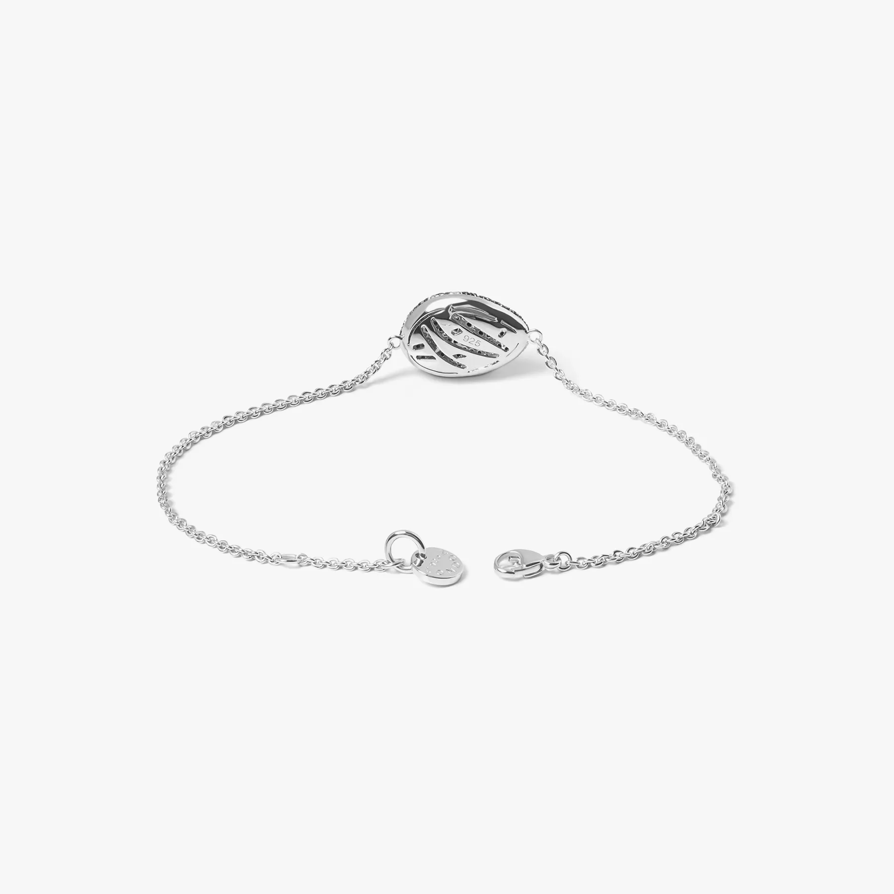 Pebble Bracelet In Sterling Silver with Black and White Diamonds sold by Tateossian product image thumbnail 3