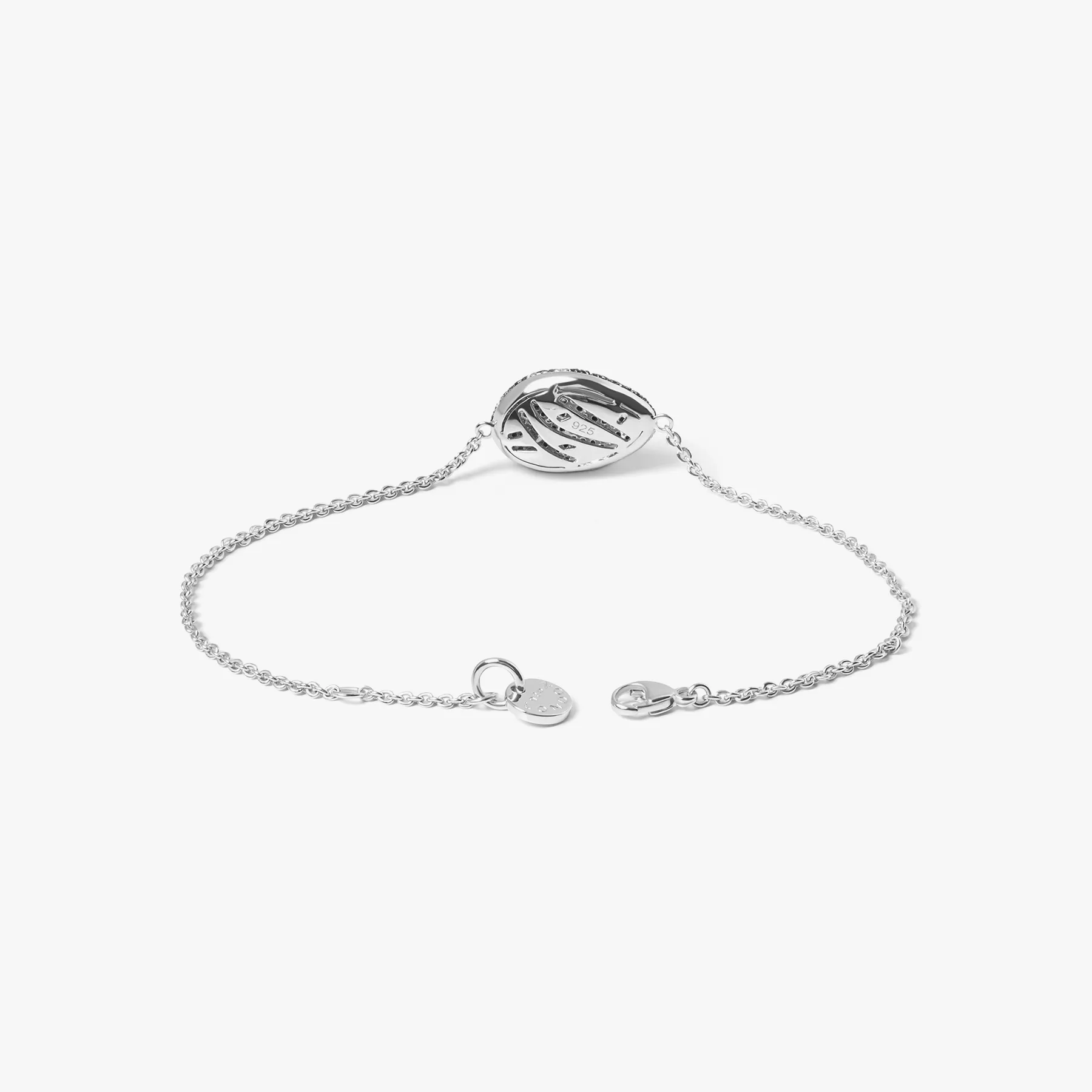 Pebble Bracelet In Sterling Silver With White and Black Diamonds sold by Tateossian product image thumbnail 3
