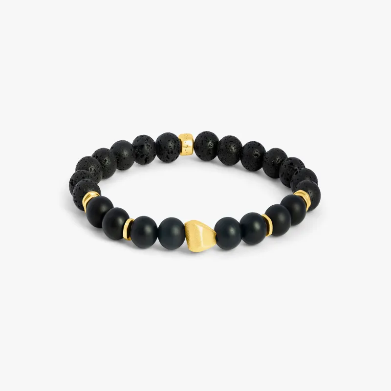 Nugget Bracelet in 18K Yellow Gold Pladed Silver made by Tateossian