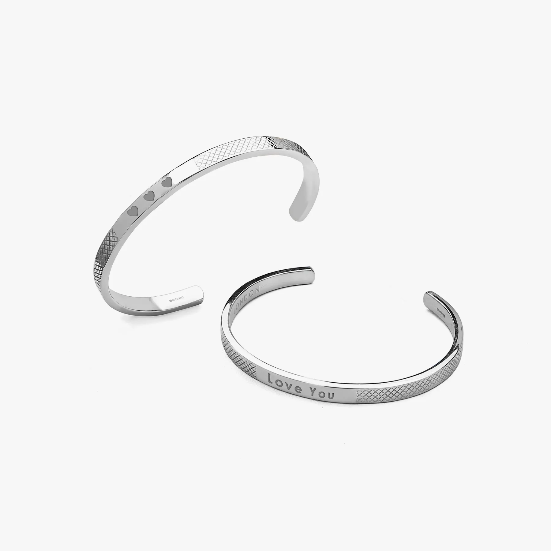 Classic Bangle In Rhodium Plated Silver- Engravable sold by Tateossian product image thumbnail 3