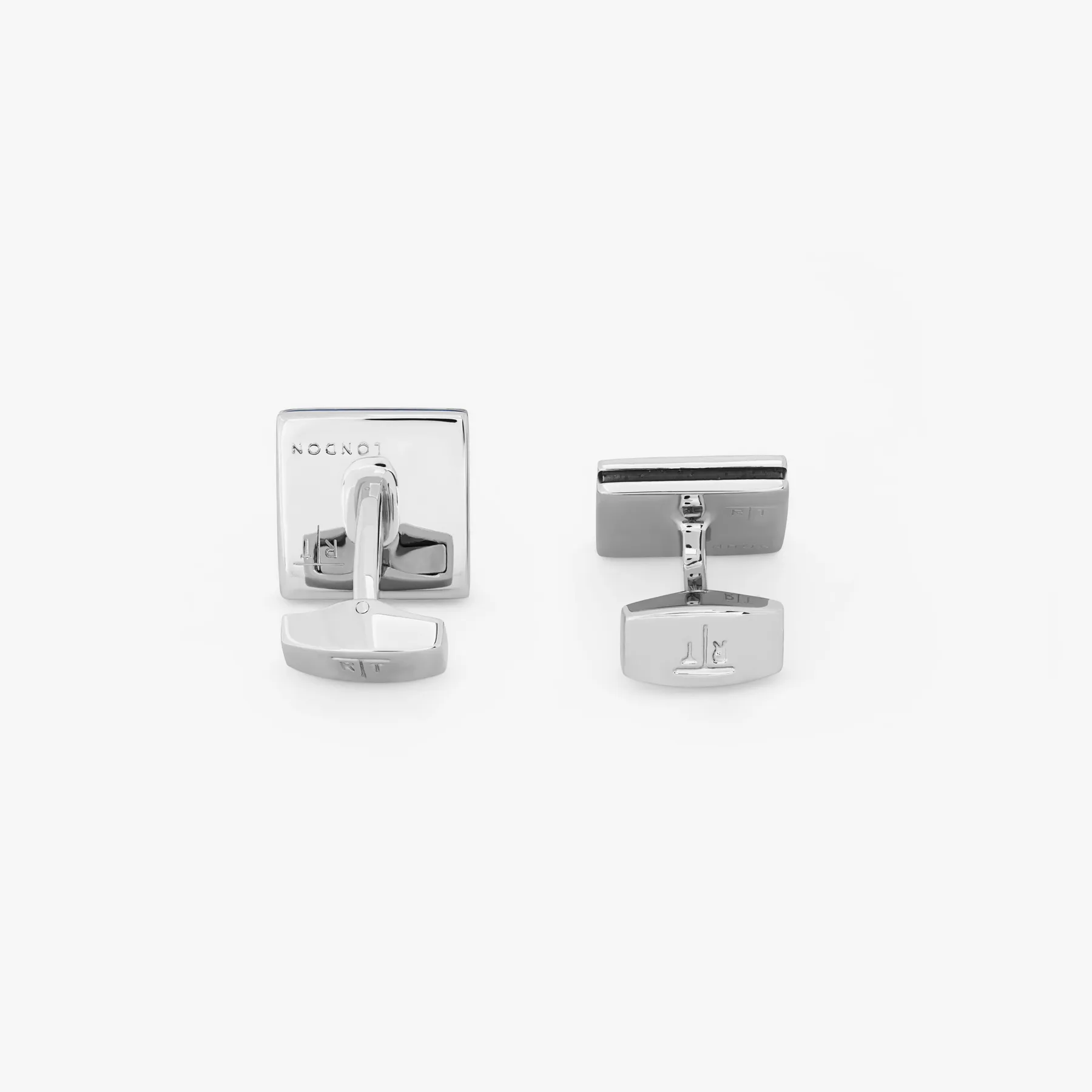 Grey Rhodium Plated Swarovski Quadrato Cufflinks sold by Tateossian product image thumbnail 3