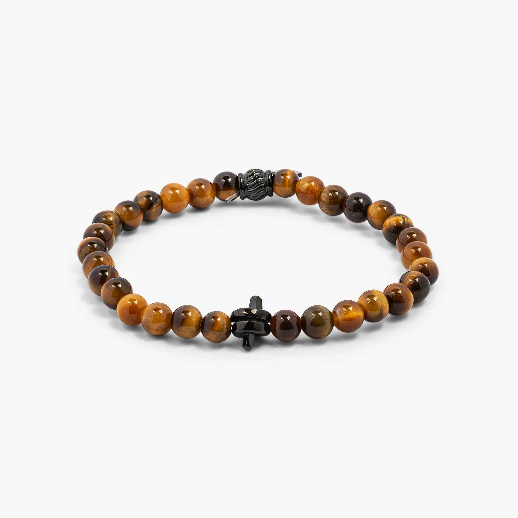 Thompson Torcido Knot Bracelet with Tiger Eye sold by Tateossian