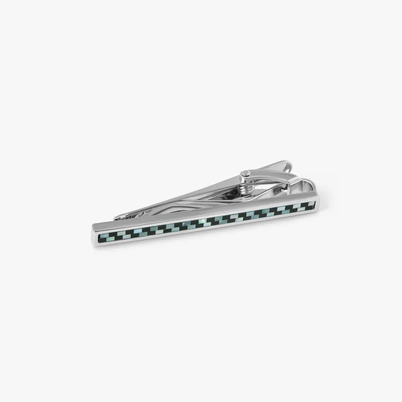 Thompson Mosaic Semi Precious Tie Clip made by Tateossian
