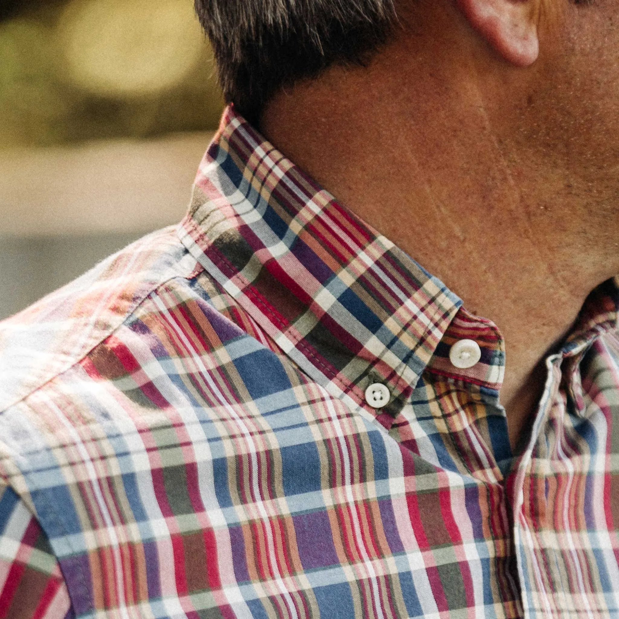 The Short Sleeve Jack in Red Madras sold by Taylor Stitch product image thumbnail 4