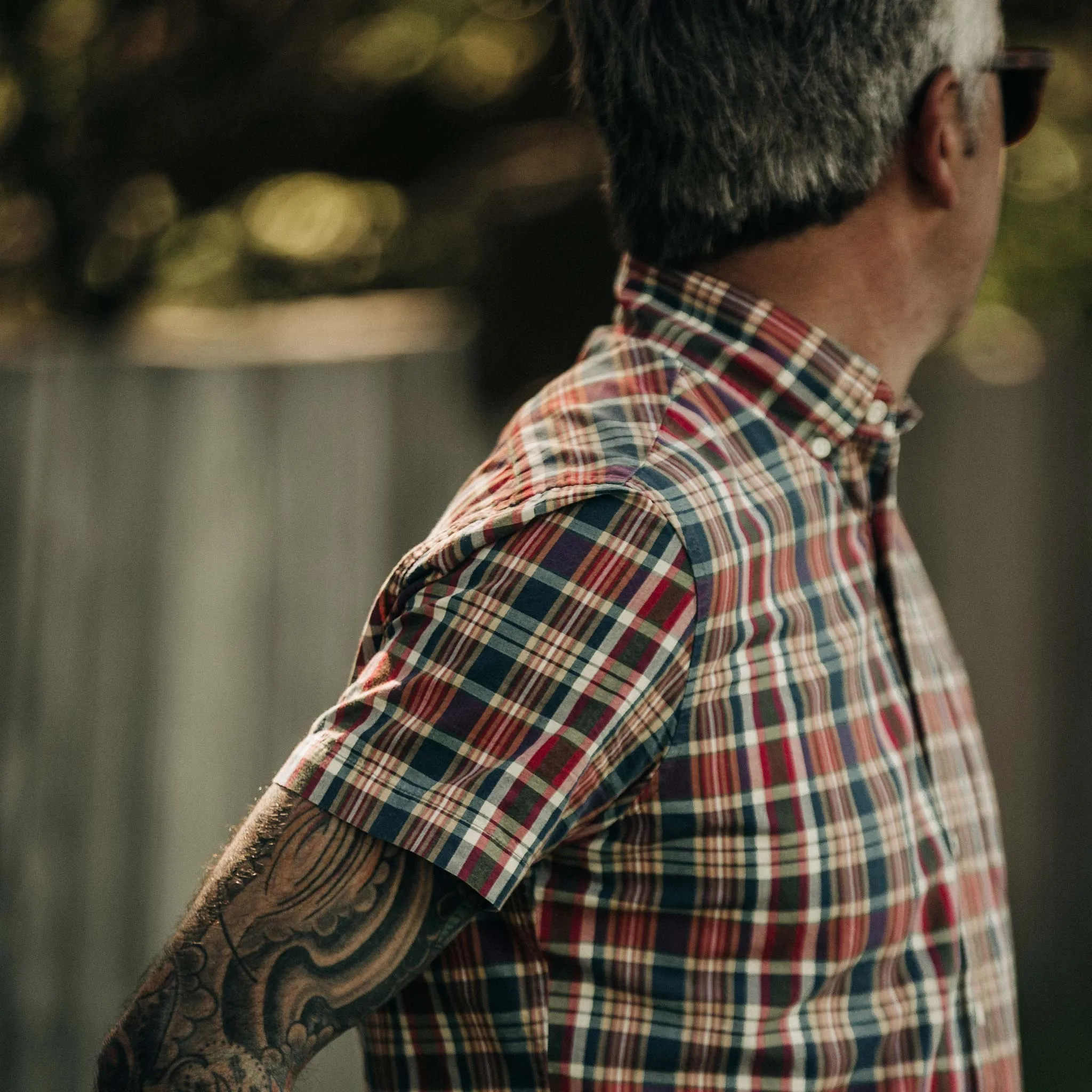 The Short Sleeve Jack in Red Madras sold by Taylor Stitch product image thumbnail 5