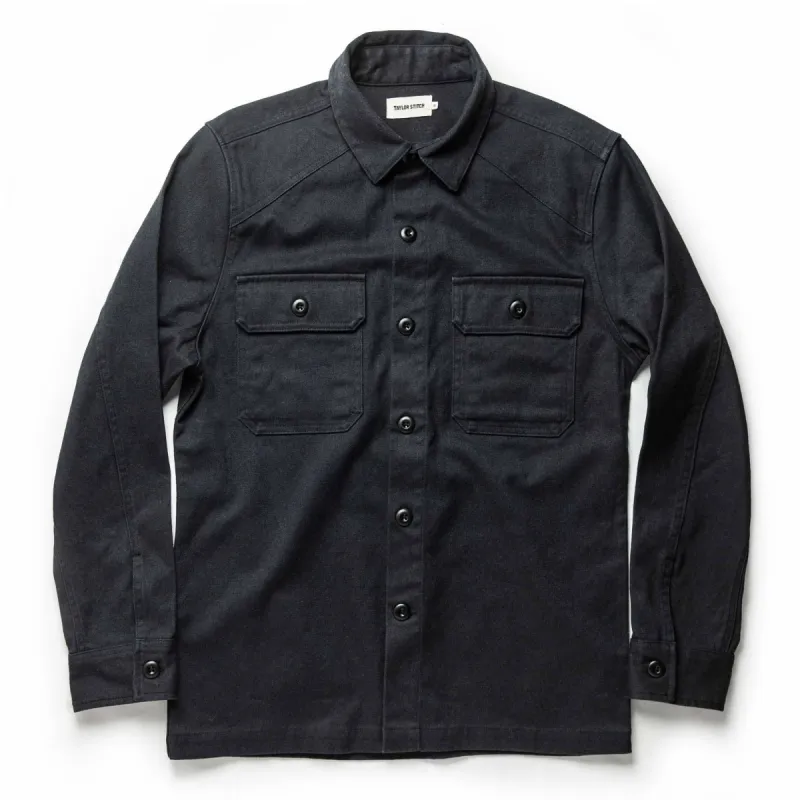 The Shop Shirt in Coal Boss Duck made by Taylor Stitch