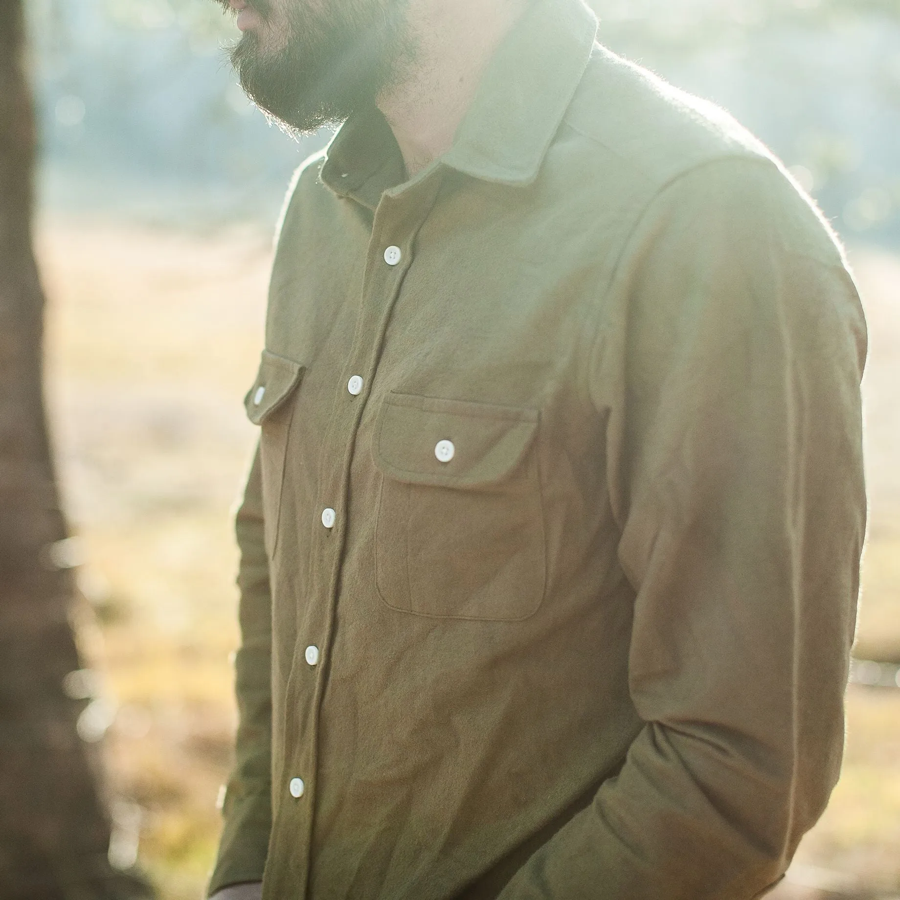 The Yosemite Shirt in Olive Drab sold by Taylor Stitch product image thumbnail 2
