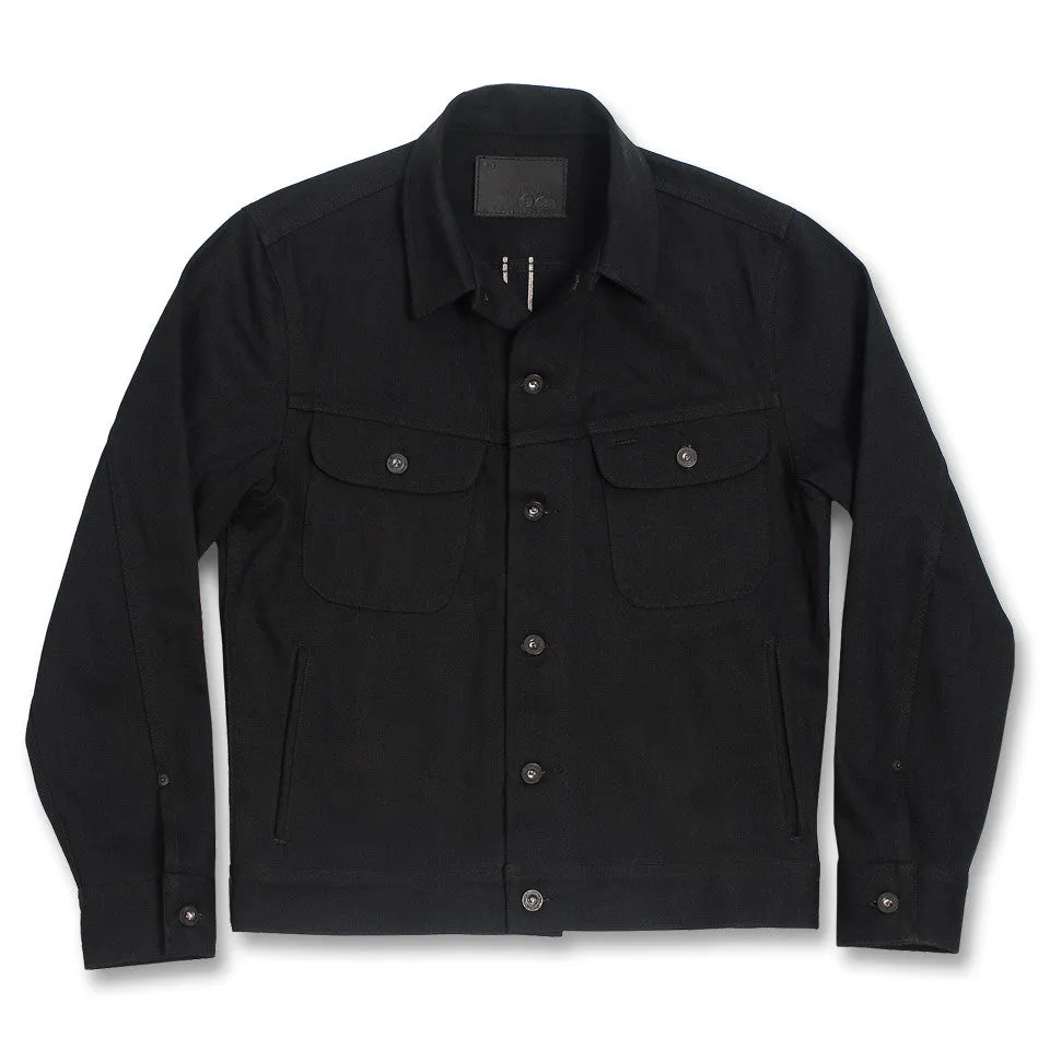 The Long Haul Jacket in Yoshiwa Mills Black Selvage sold by Taylor Stitch