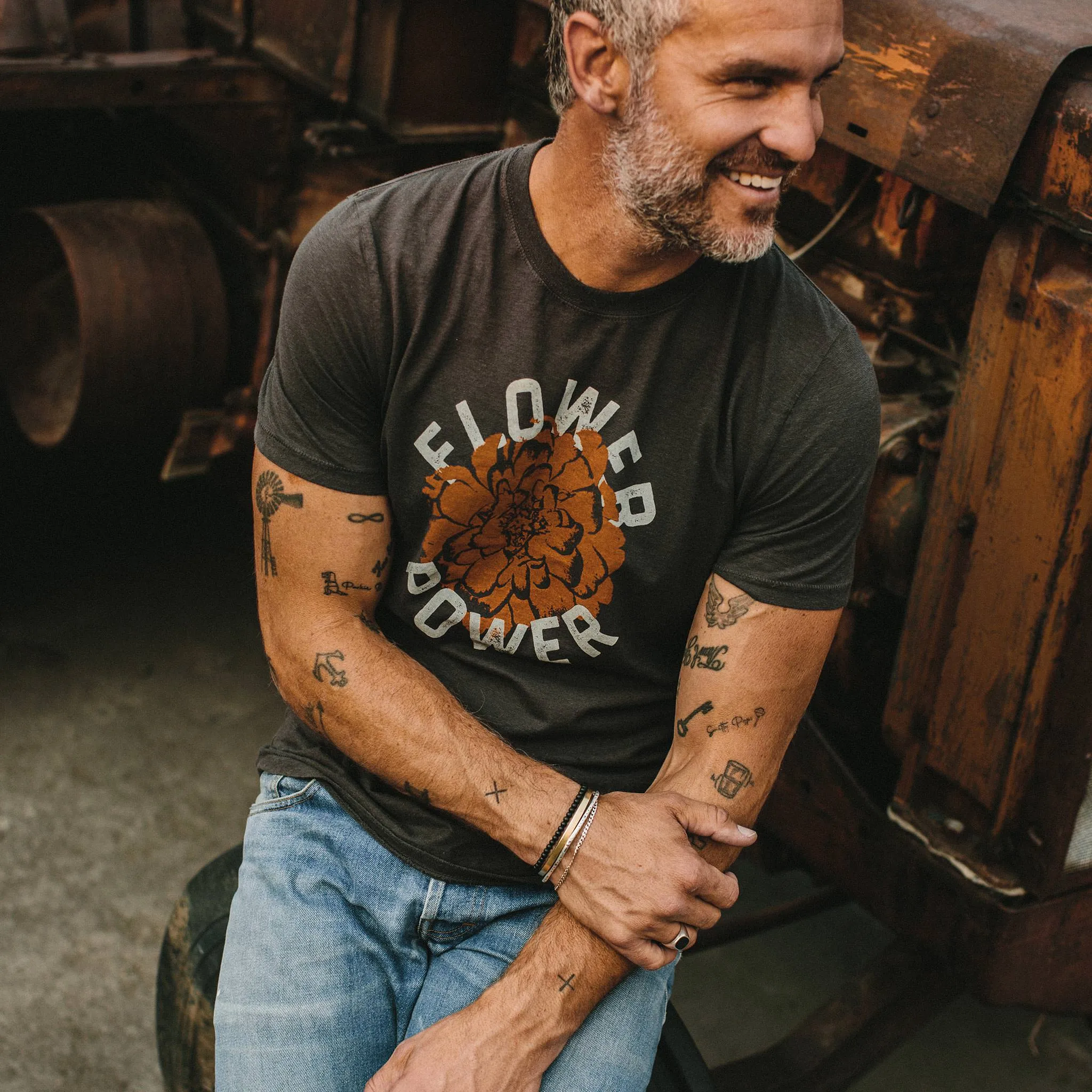 The Cotton Hemp Tee in Flower Power sold by Taylor Stitch product image thumbnail 2