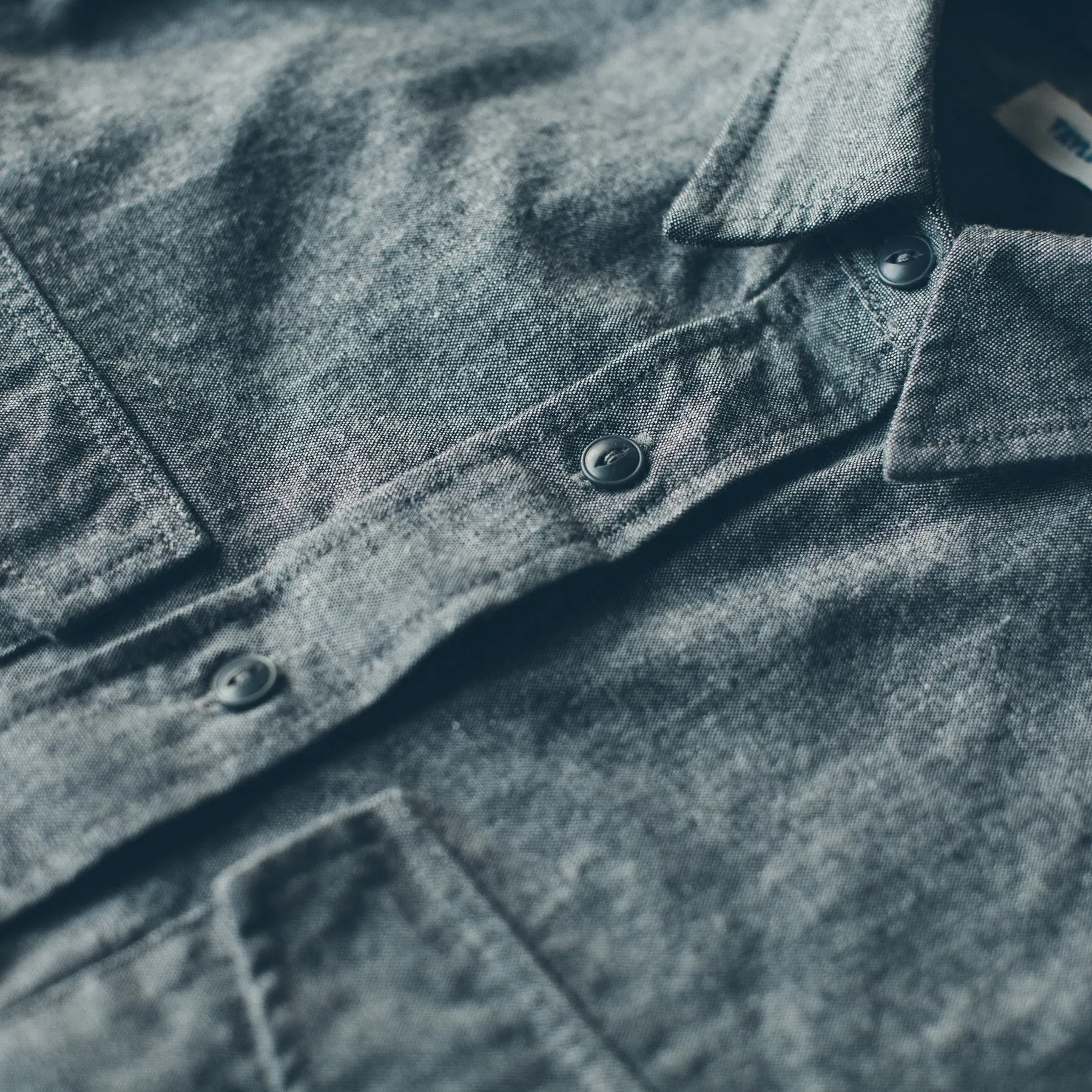 The Studio Shirt in Charcoal Everyday Chambray sold by Taylor Stitch product image thumbnail 5