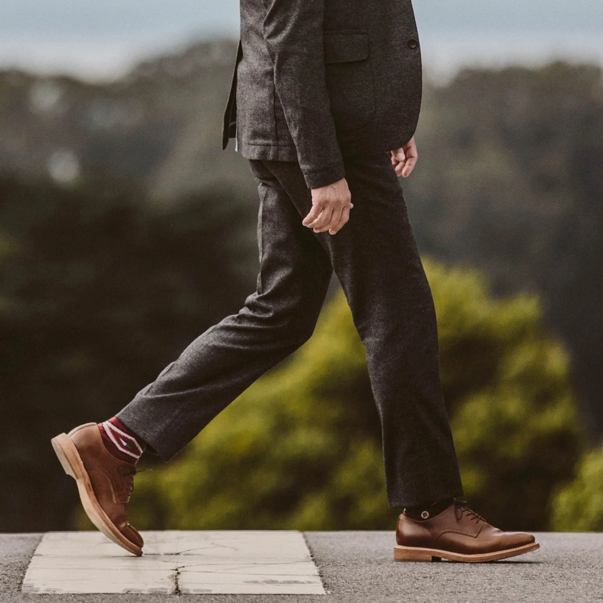 The Telegraph Trouser in Charcoal Herringbone sold by Taylor Stitch product image thumbnail 3