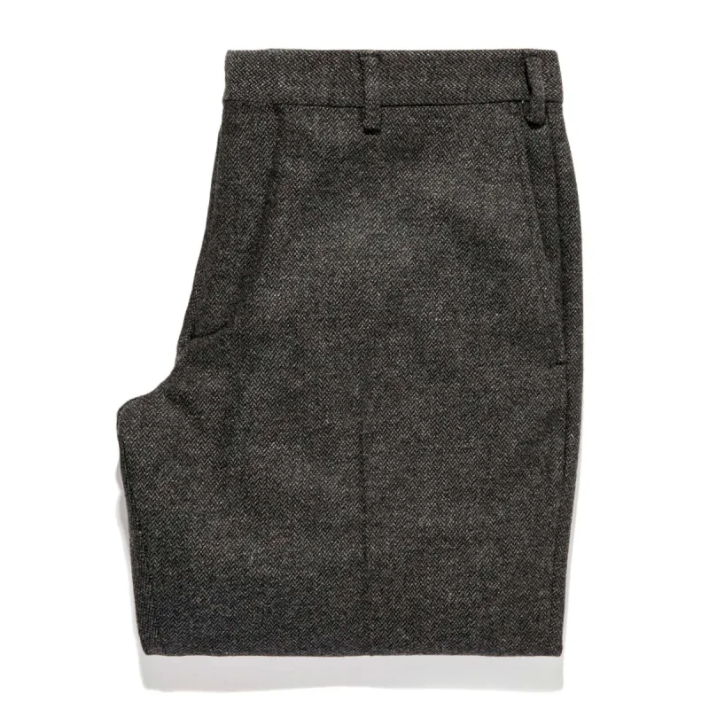 The Telegraph Trouser in Charcoal Herringbone sold by Taylor Stitch
