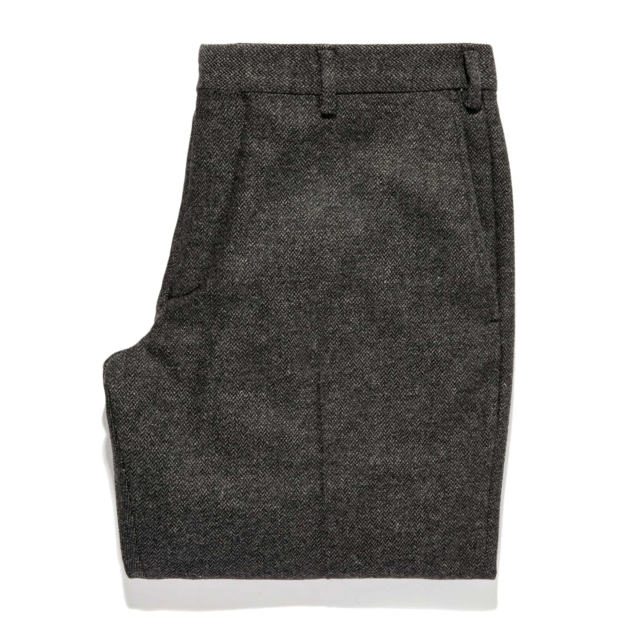 The Telegraph Trouser in Charcoal Herringbone sold by Taylor Stitch