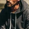 The Fillmore Hoodie in Coal Terry sold by Taylor Stitch