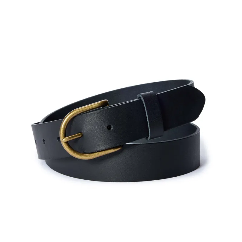 The Foundation Belt in Black made by Taylor Stitch