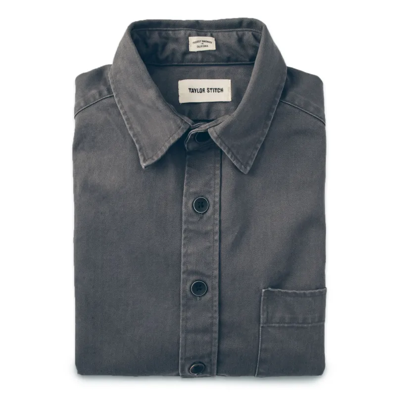 The Mechanic in Washed Charcoal Herringbone sold by Taylor Stitch