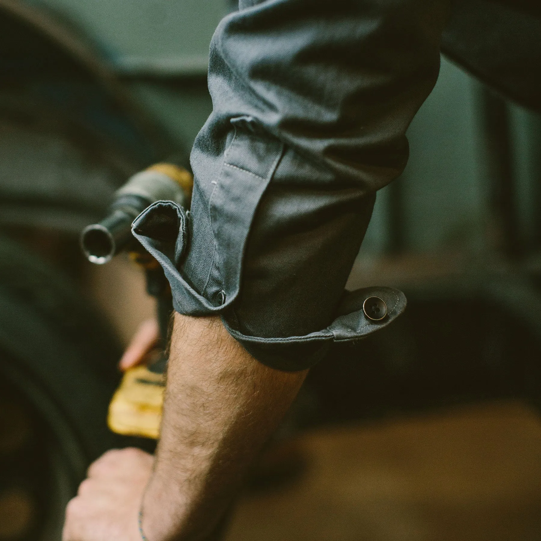 The Mechanic in Washed Charcoal Herringbone sold by Taylor Stitch product image thumbnail 4