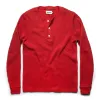 The Heavy Bag Waffle Henley in Cardinal sold by Taylor Stitch