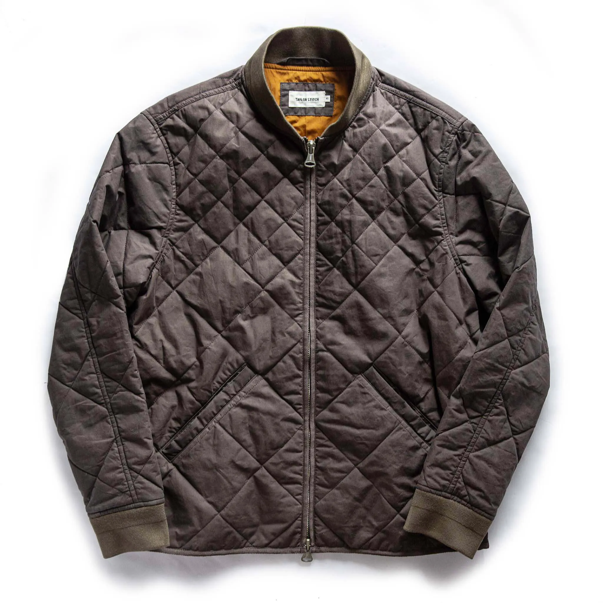 The Quilted Bomber Jacket in Espresso sold by Taylor Stitch