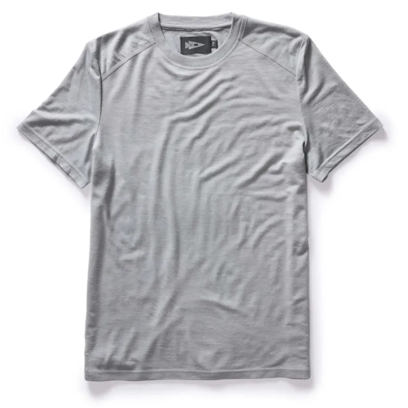 The Merino Base Layer Tee in Sharkskin made by Taylor Stitch
