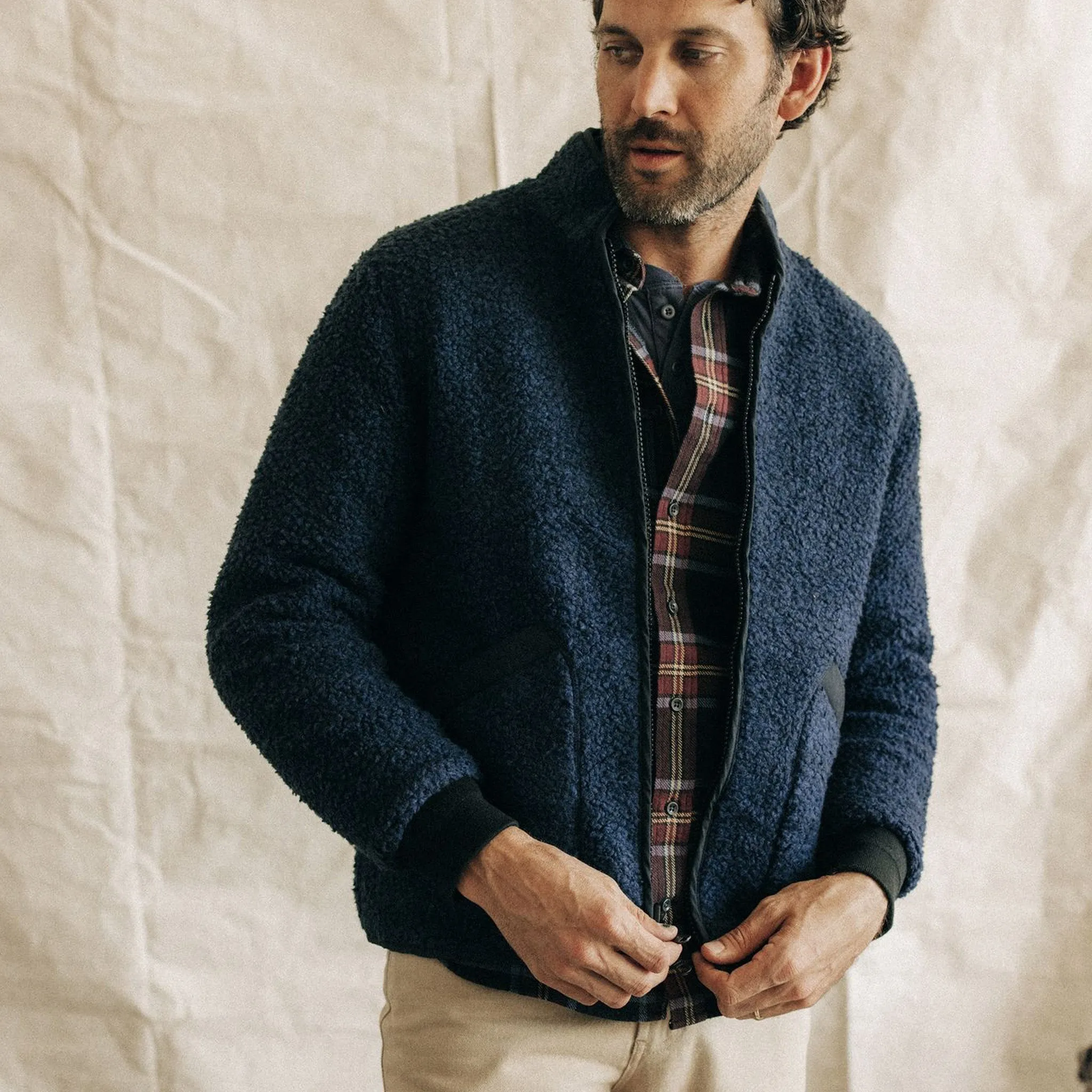 The Carson Jacket in Dark Navy Fleece sold by Taylor Stitch product image thumbnail 2