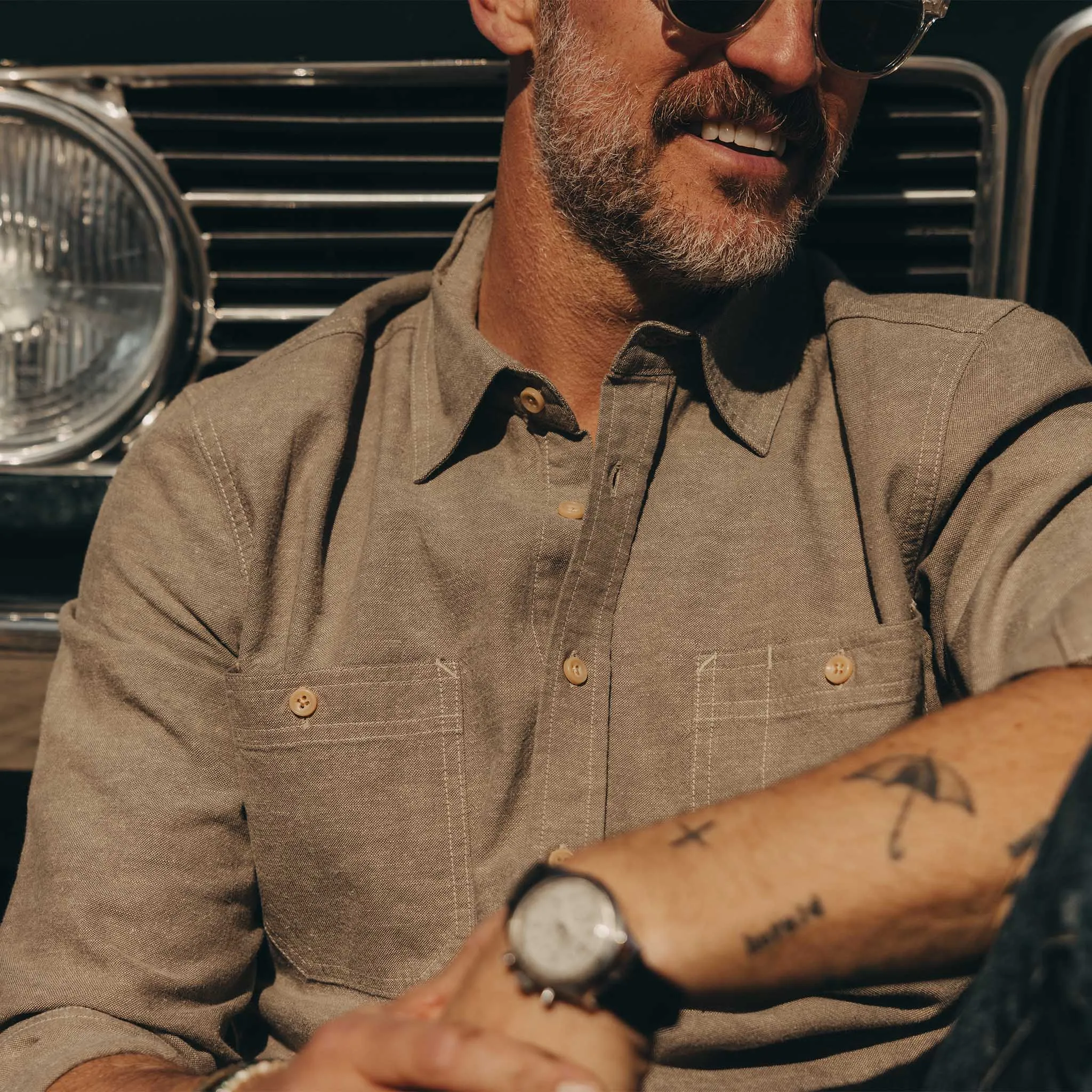 The Utility Shirt in Canteen Nep sold by Taylor Stitch product image thumbnail 3